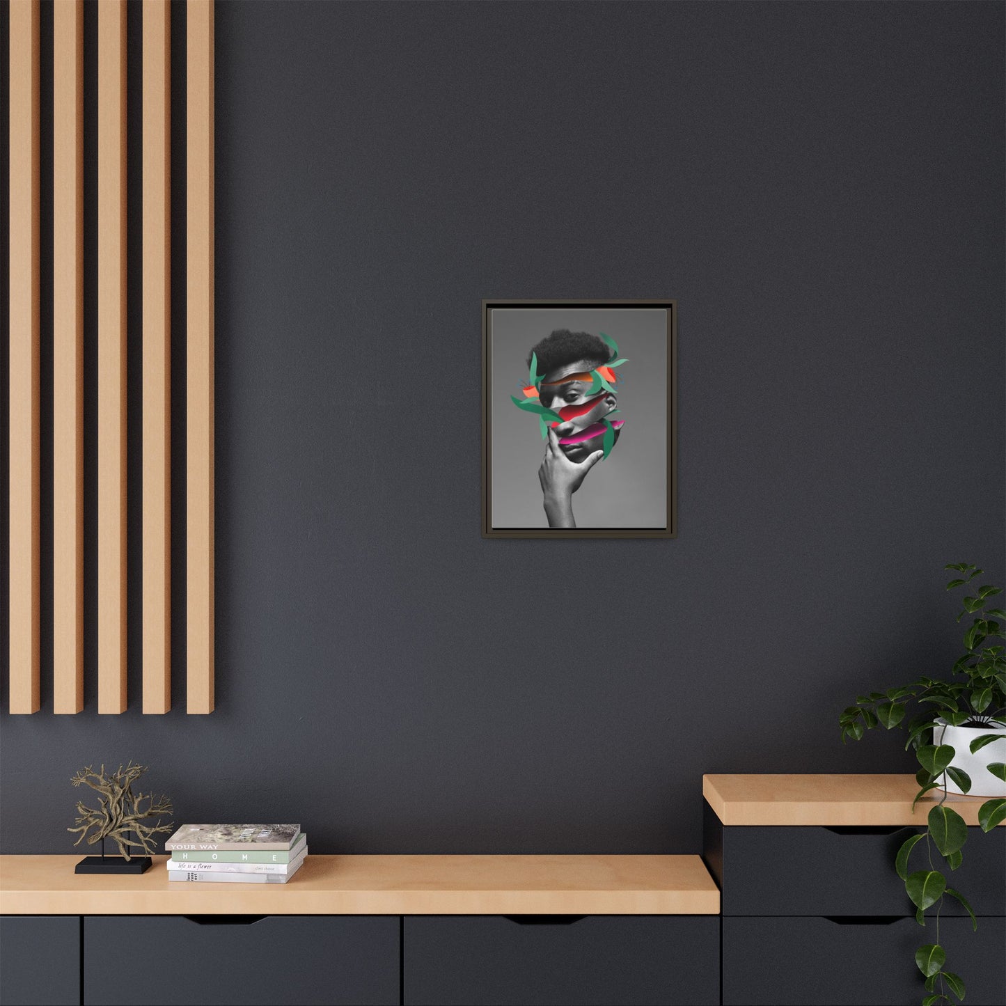 Framed Canvas Print — Psychadelic Man No. 2