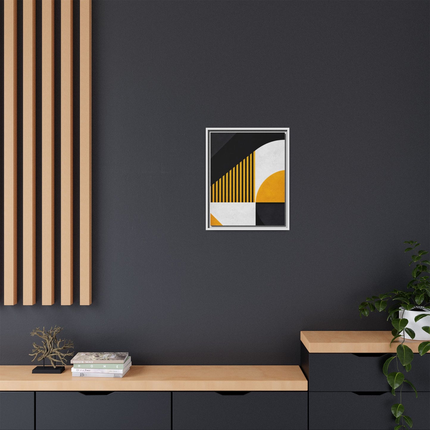Framed Canvas Print — Afro Modern Geometric No. 4