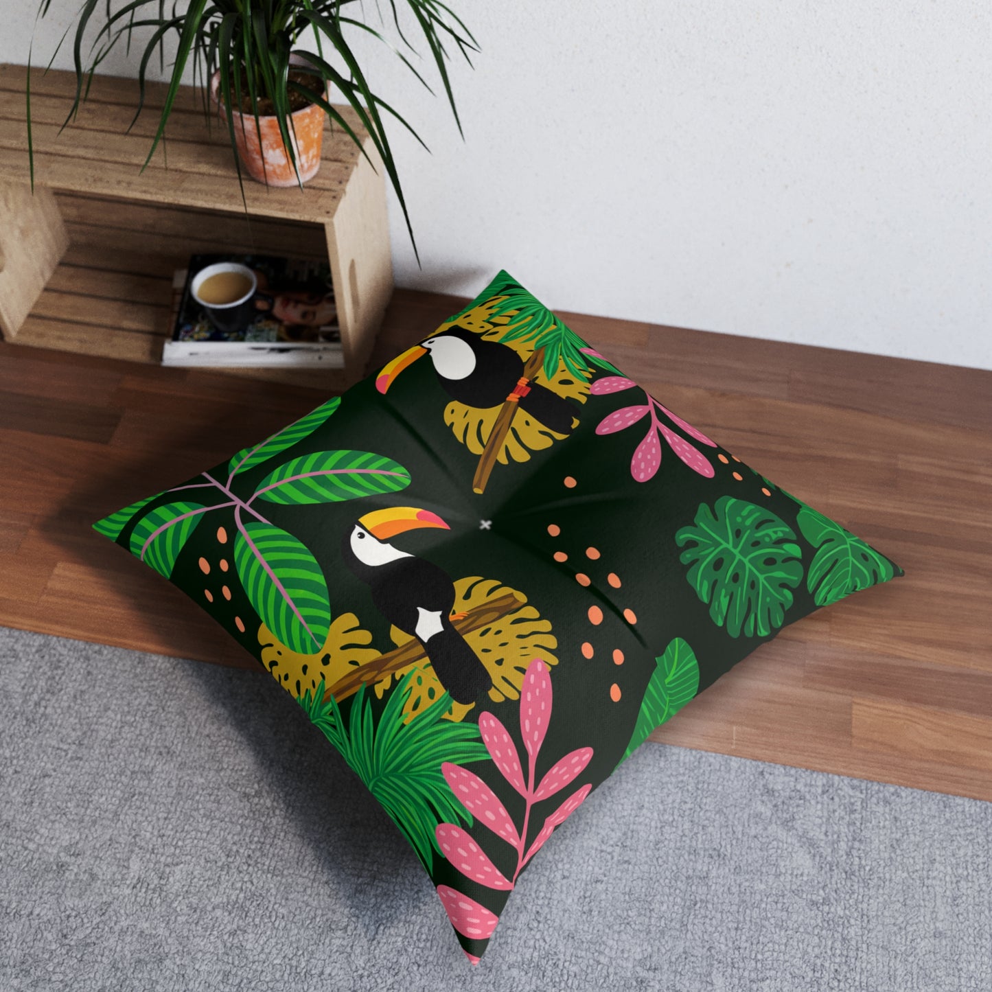 Floor Pillow - Toucan Birds