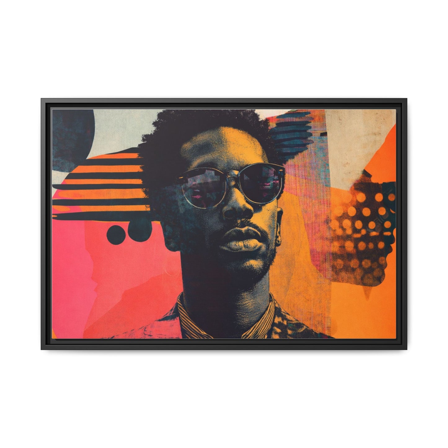Framed Canvas Print — Jazzy Youth Portrait No. 8