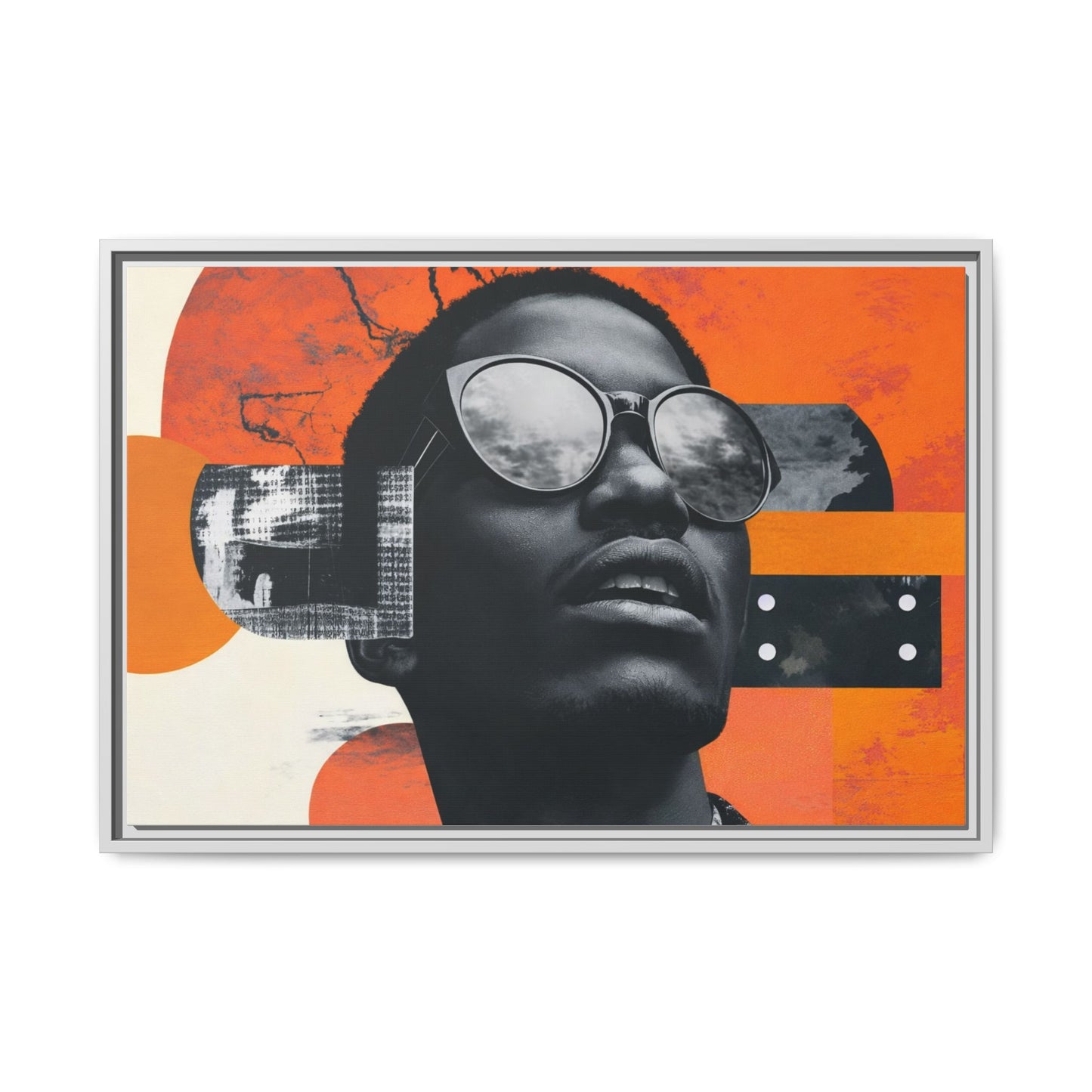 Framed Canvas Print — Jazzy Youth Portrait No. 7