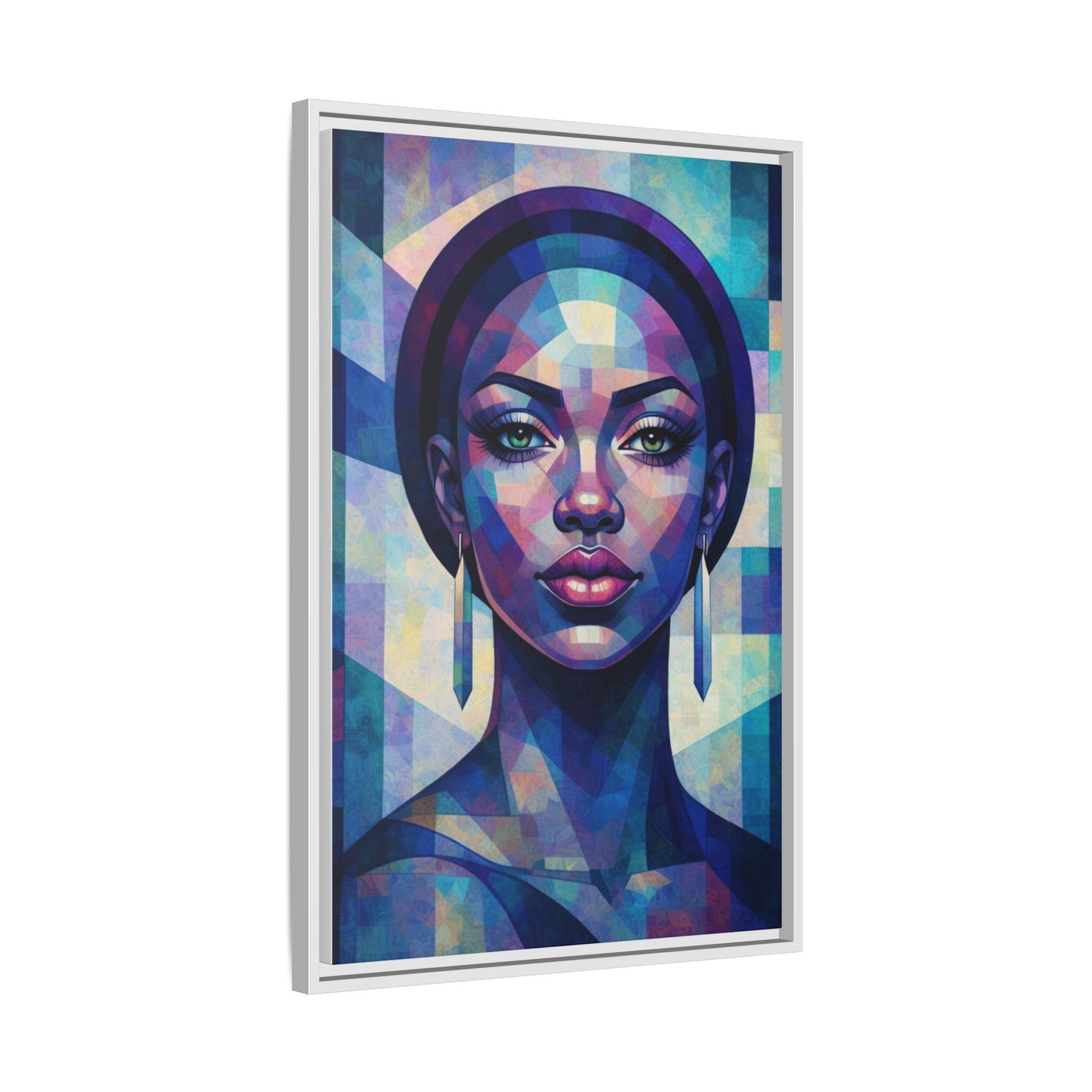 Framed Canvas Print — Blue Beauty 1