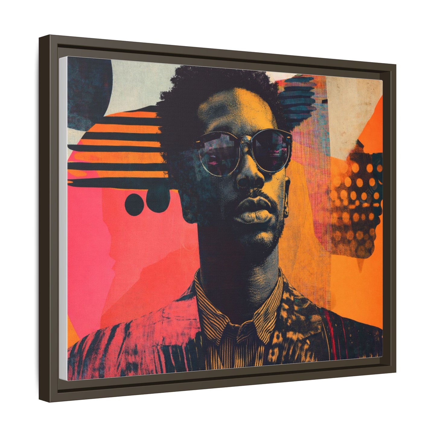 Framed Canvas Print — Jazzy Youth Portrait No. 8