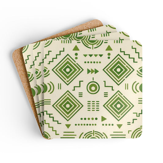 Coaster Set — Afro Modern Green