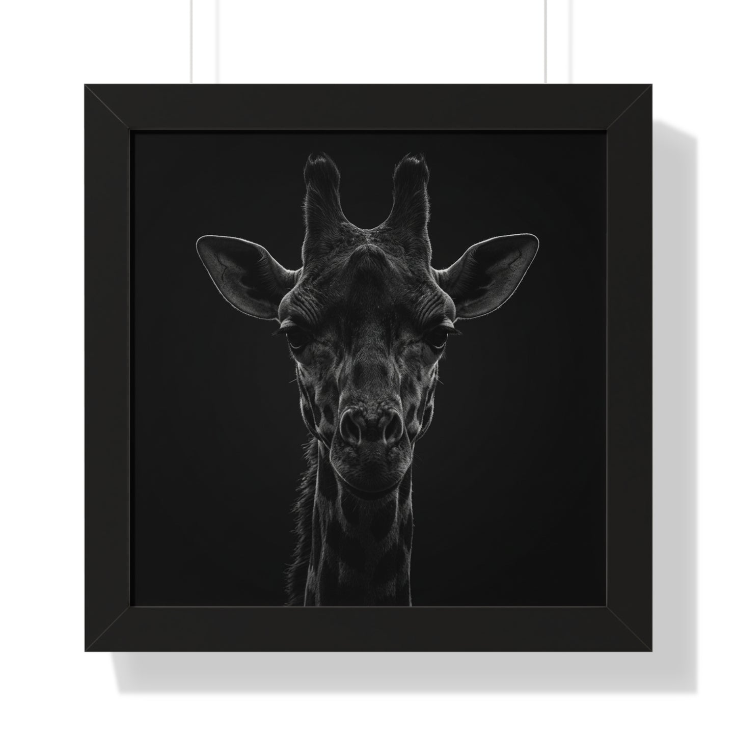 Framed Art Print – Giraffe In Black
