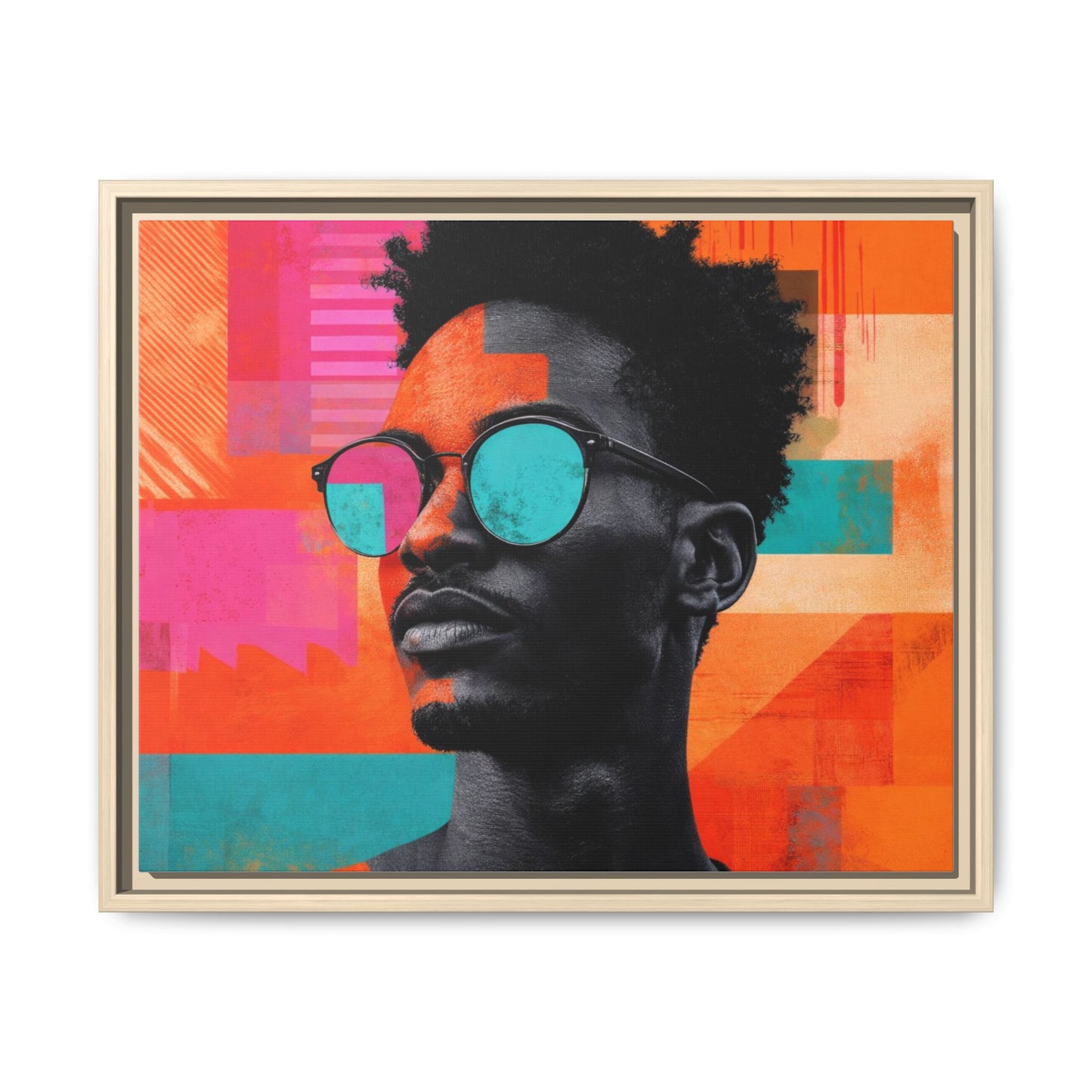 Framed Canvas Print — Jazzy Youth Portrait No. 4
