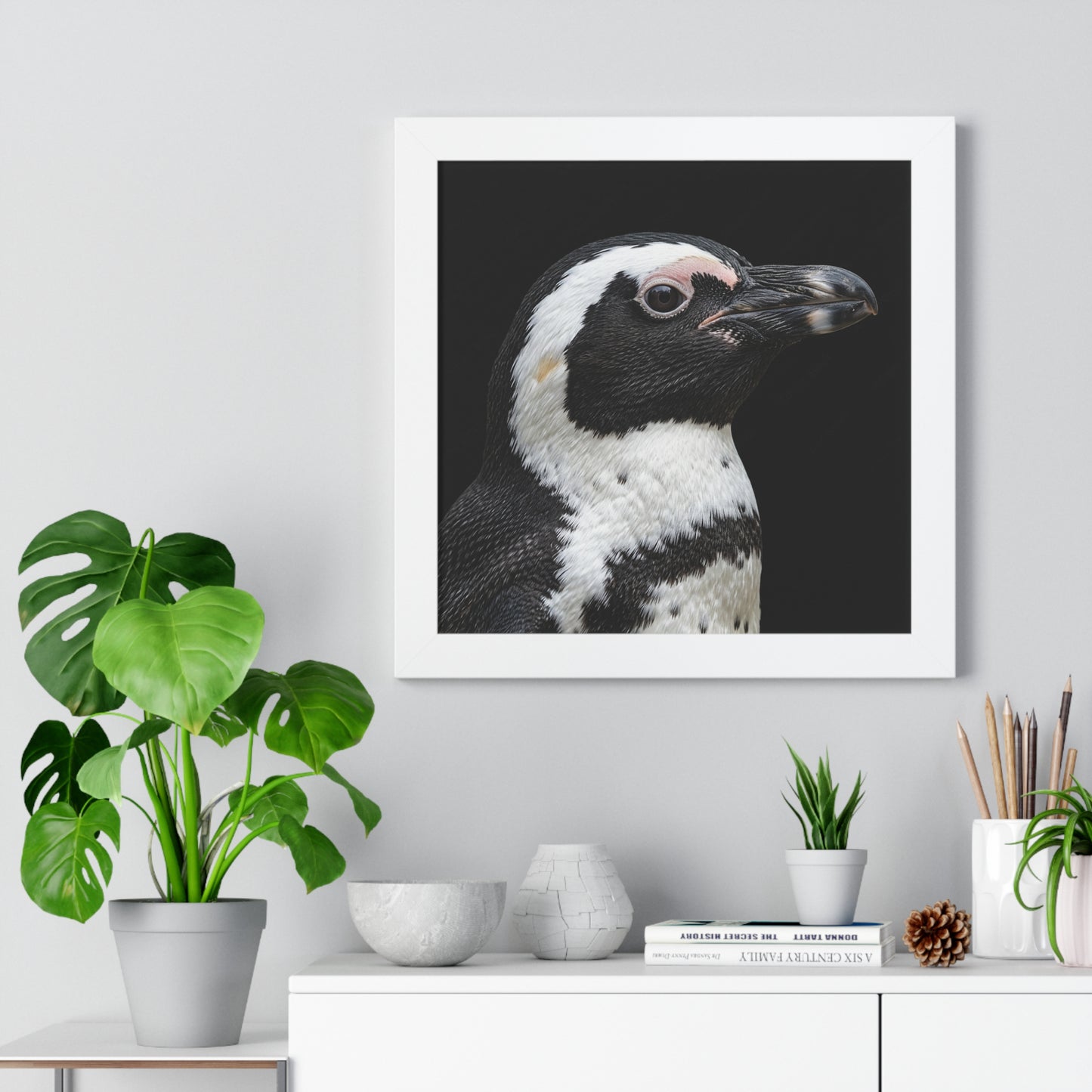 Framed Art Print – Afrikan Penguin In Colour