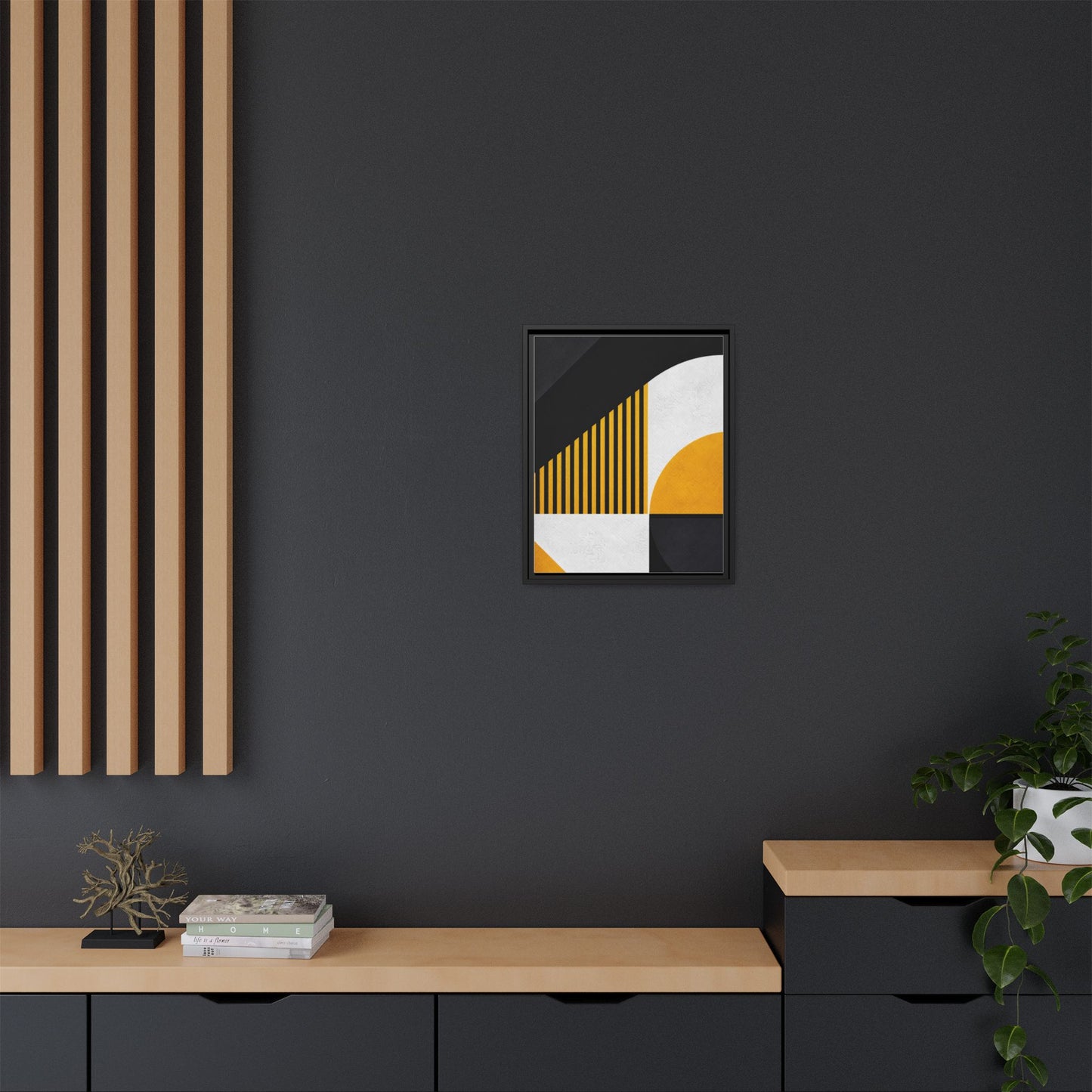 Framed Canvas Print — Afro Modern Geometric No. 4