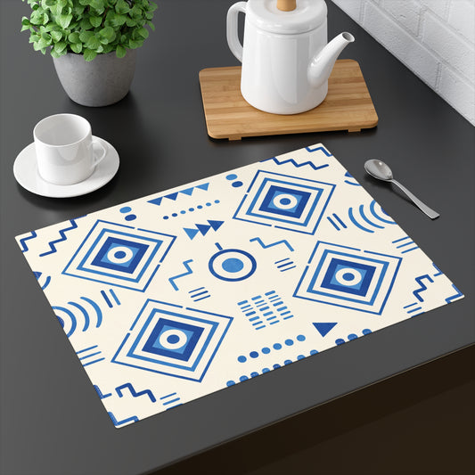 Table Mat — Afro-Modern Blue