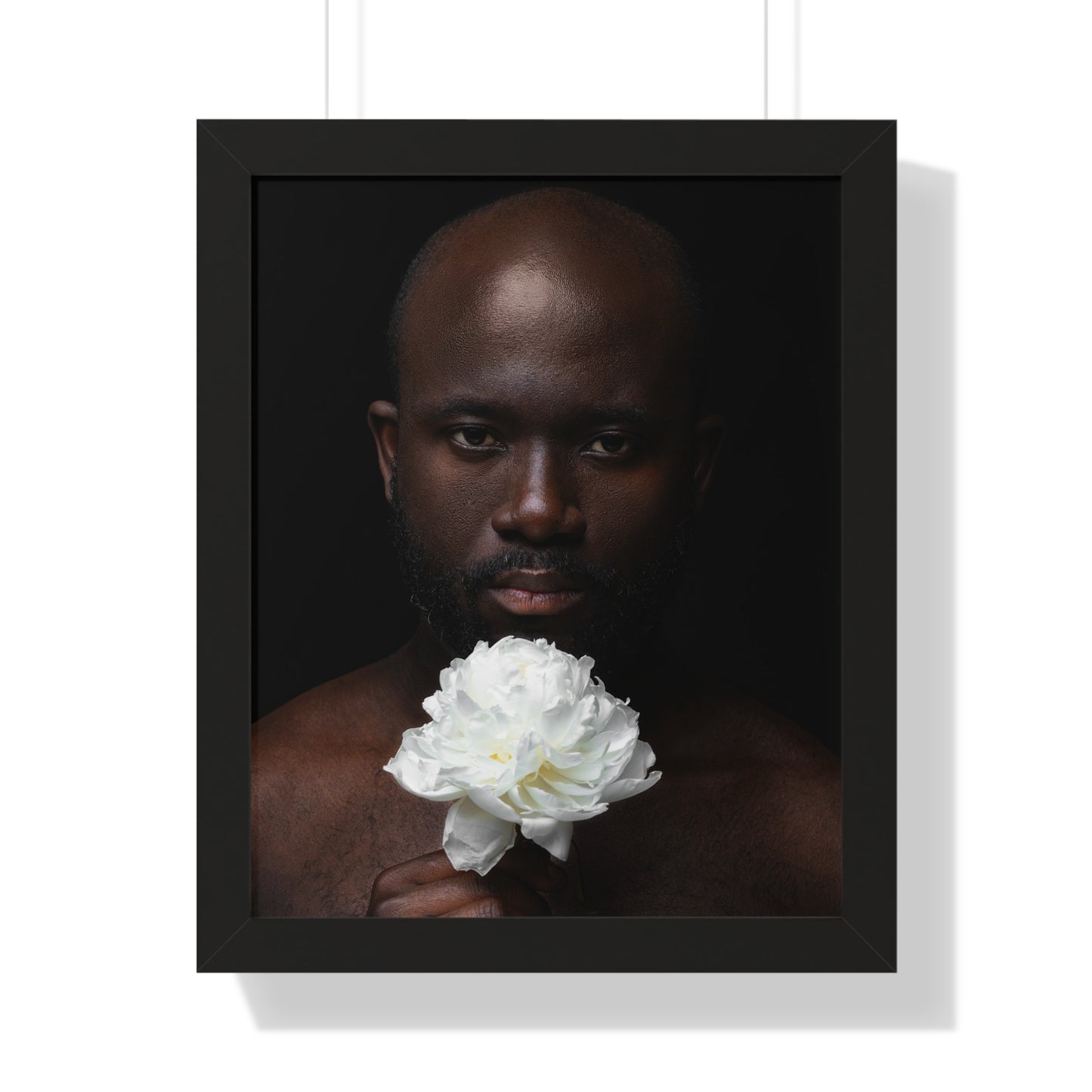 Framed Print — Portrait of Man with Flower No. 1