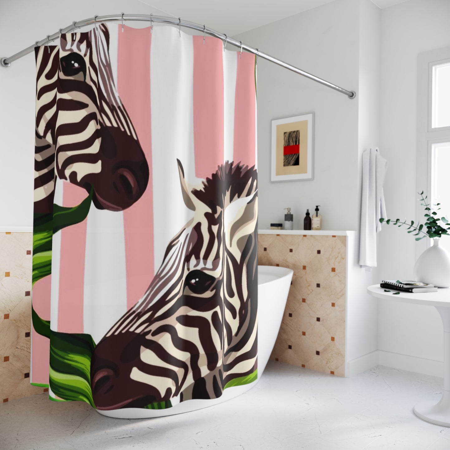 Shower Curtain — Zebra Pair