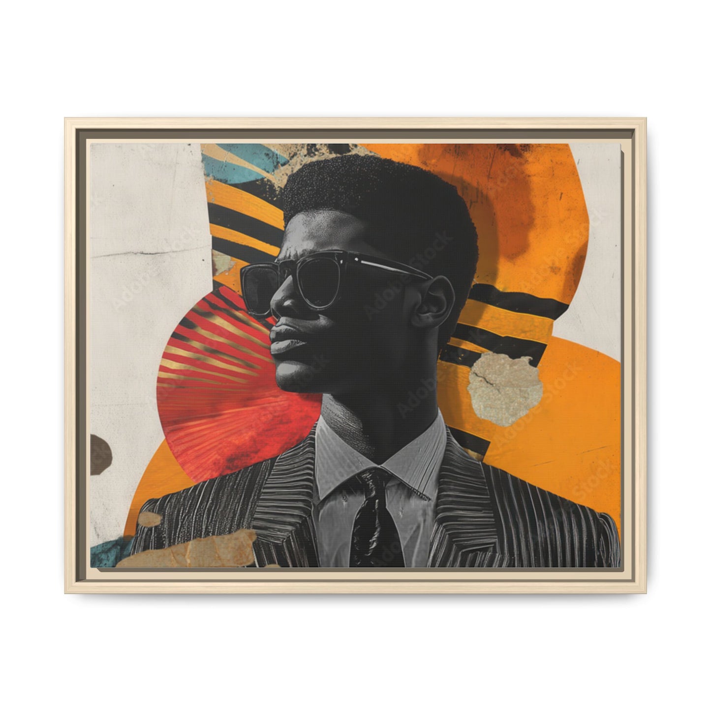 Framed Canvas Print — Jazzy Youth Portrait No. 2