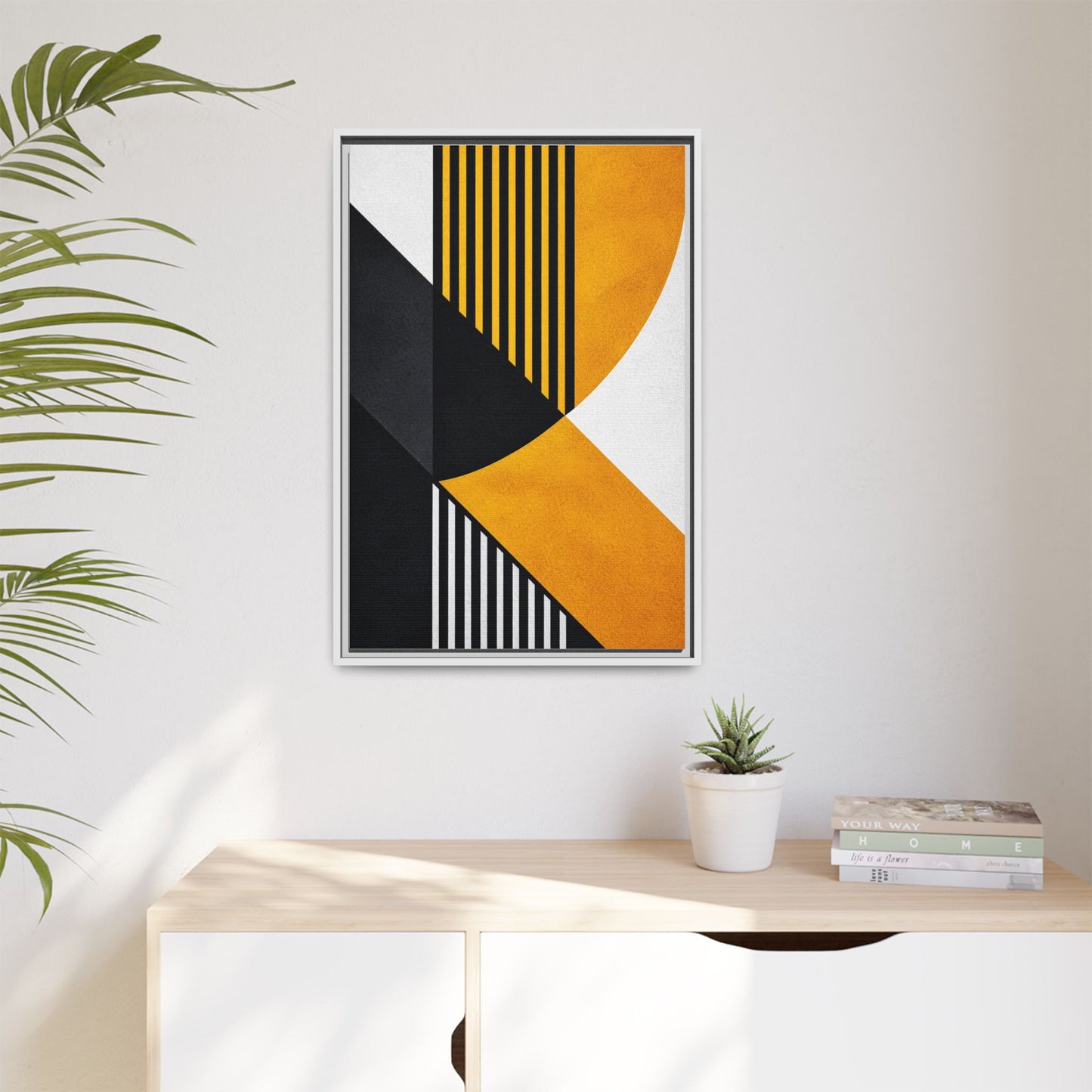 Framed Canvas Print — Afro Modern Geometric No. 2