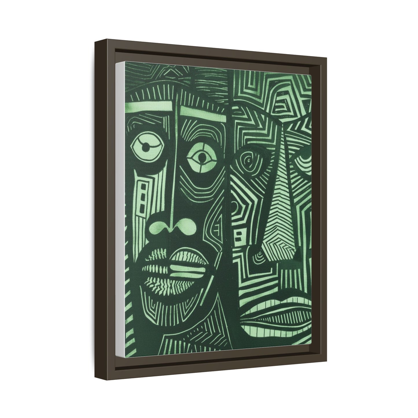 Framed Canvas Print — Abstract Faces No. 1