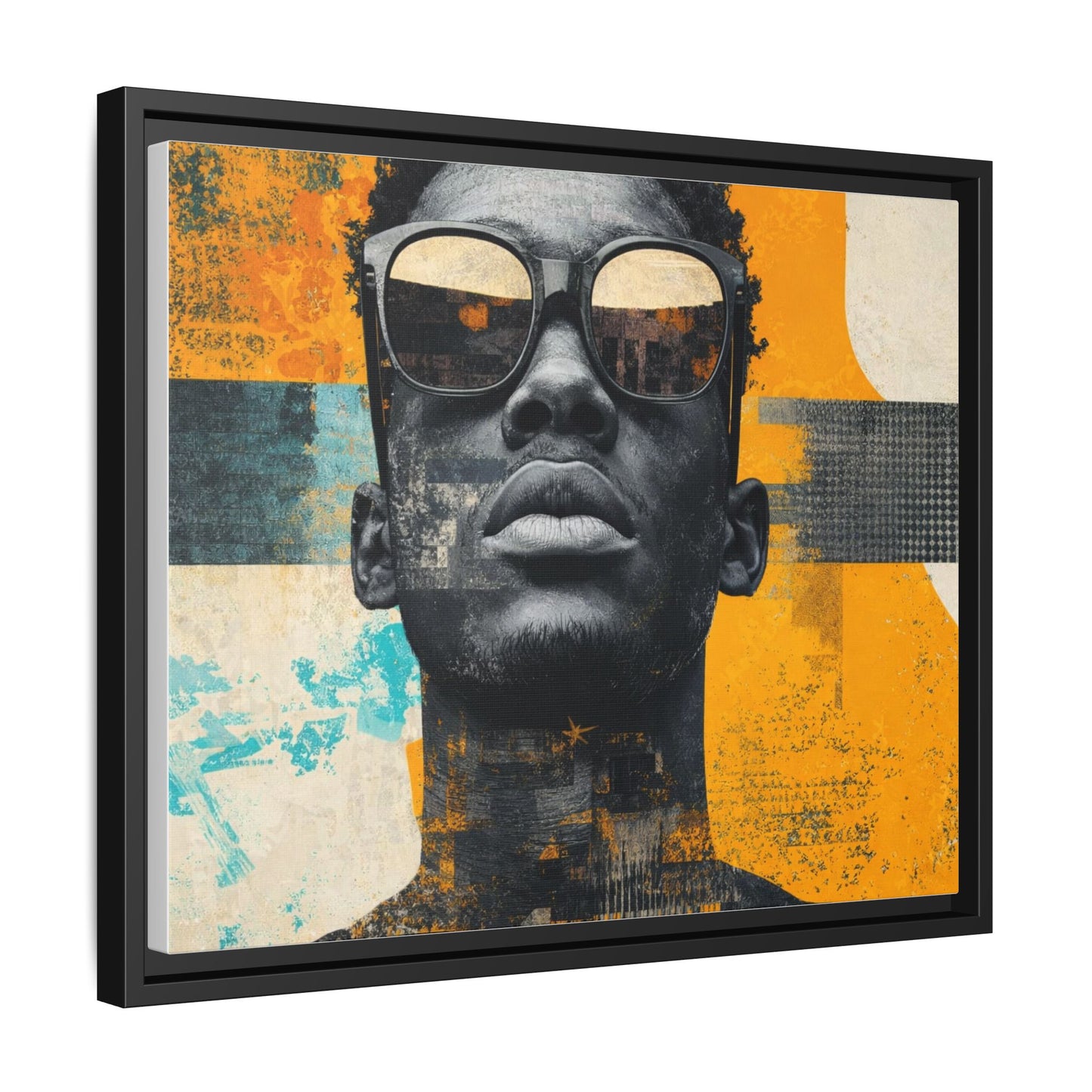 Framed Canvas Print — Jazzy Youth Portrait No. 5