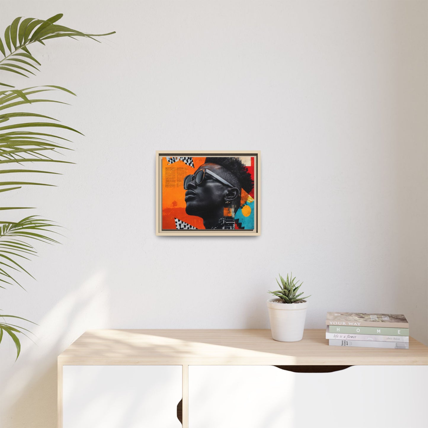Framed Canvas Print — Jazzy Youth Portrait No. 6