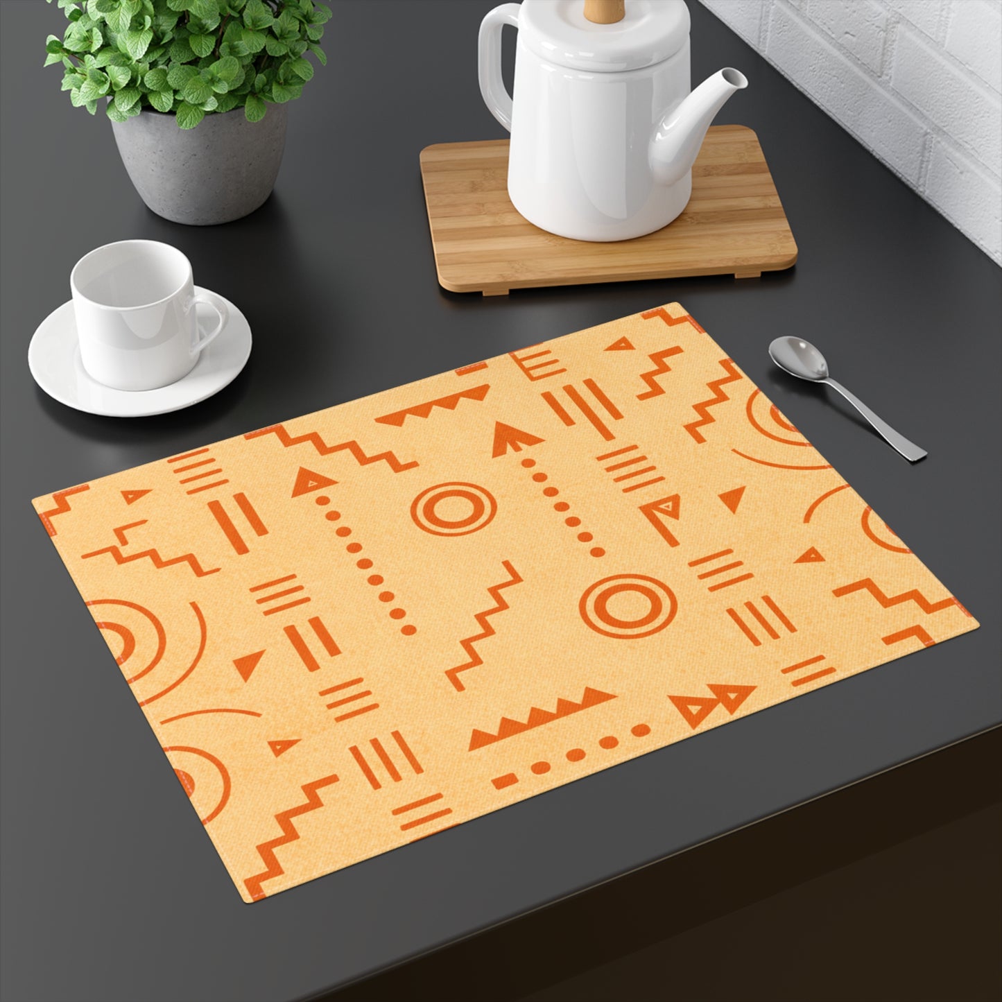 Table Mat — Afro Orange