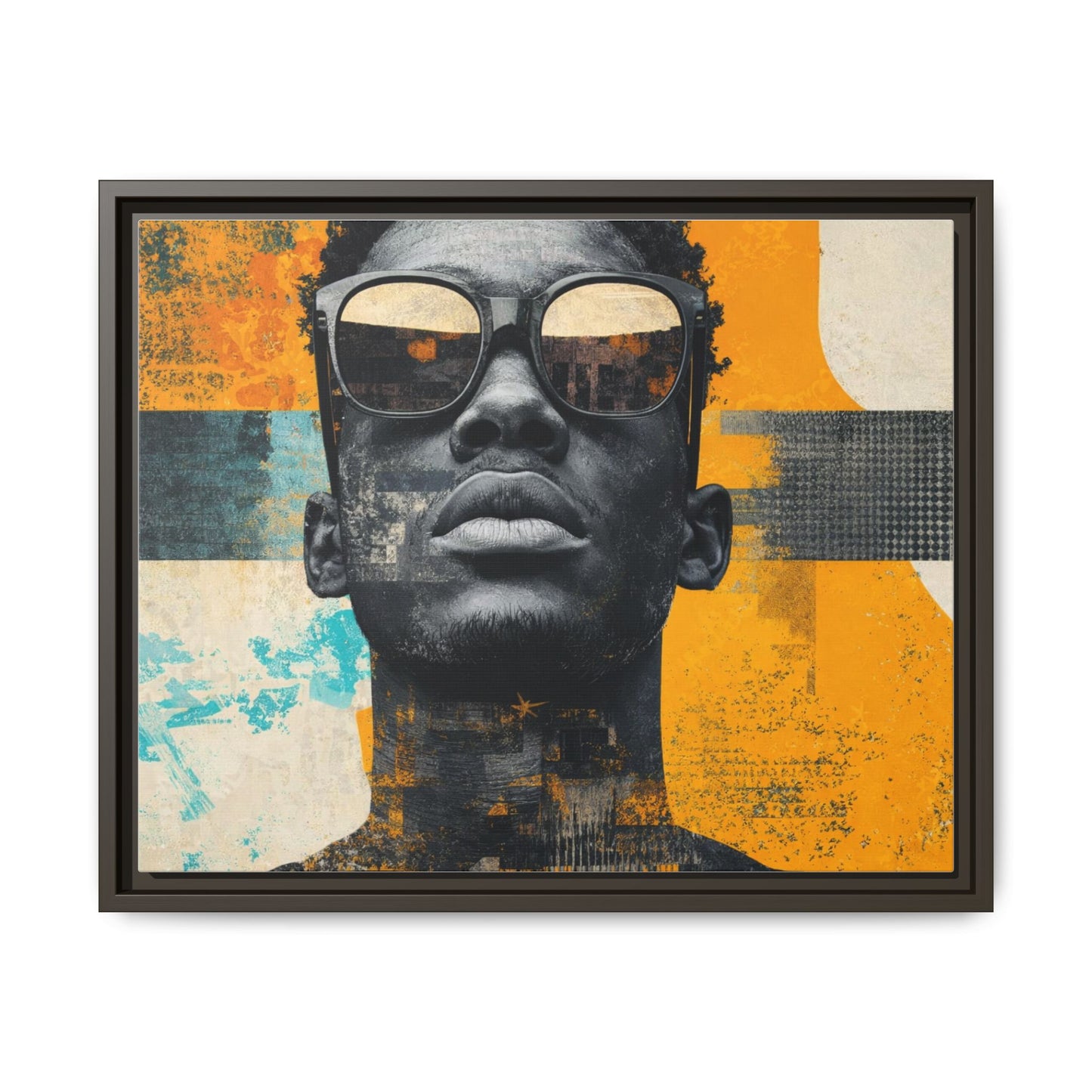 Framed Canvas Print — Jazzy Youth Portrait No. 5