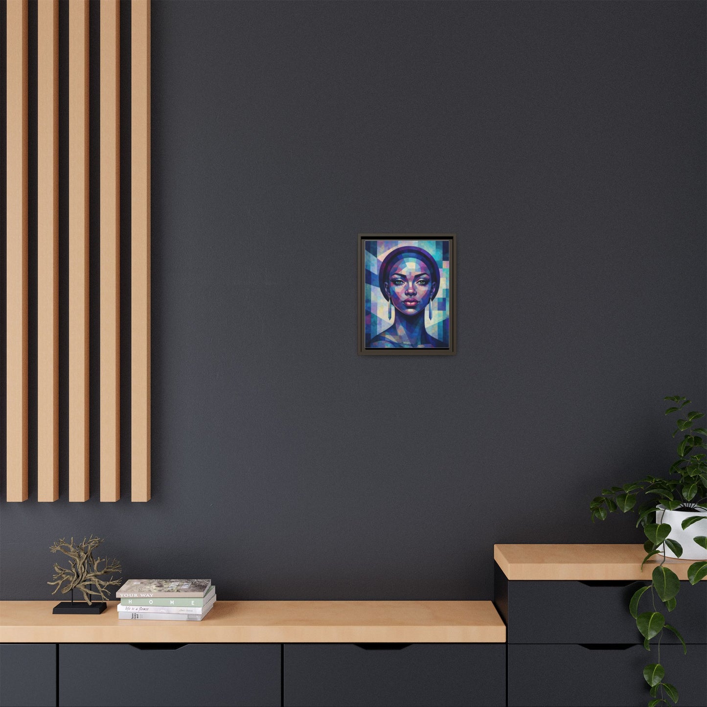 Framed Canvas Print — Blue Beauty 1