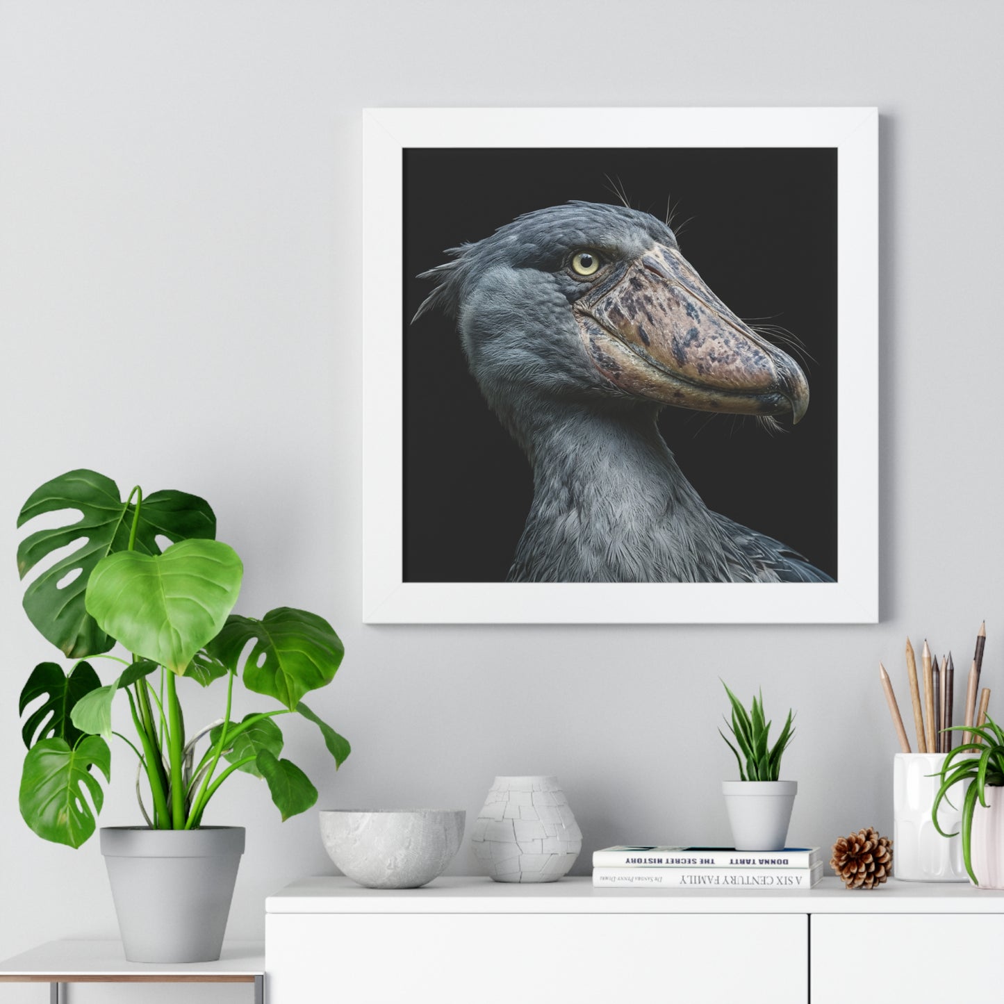 Framed Art Print – Shoebill Stork In Colour