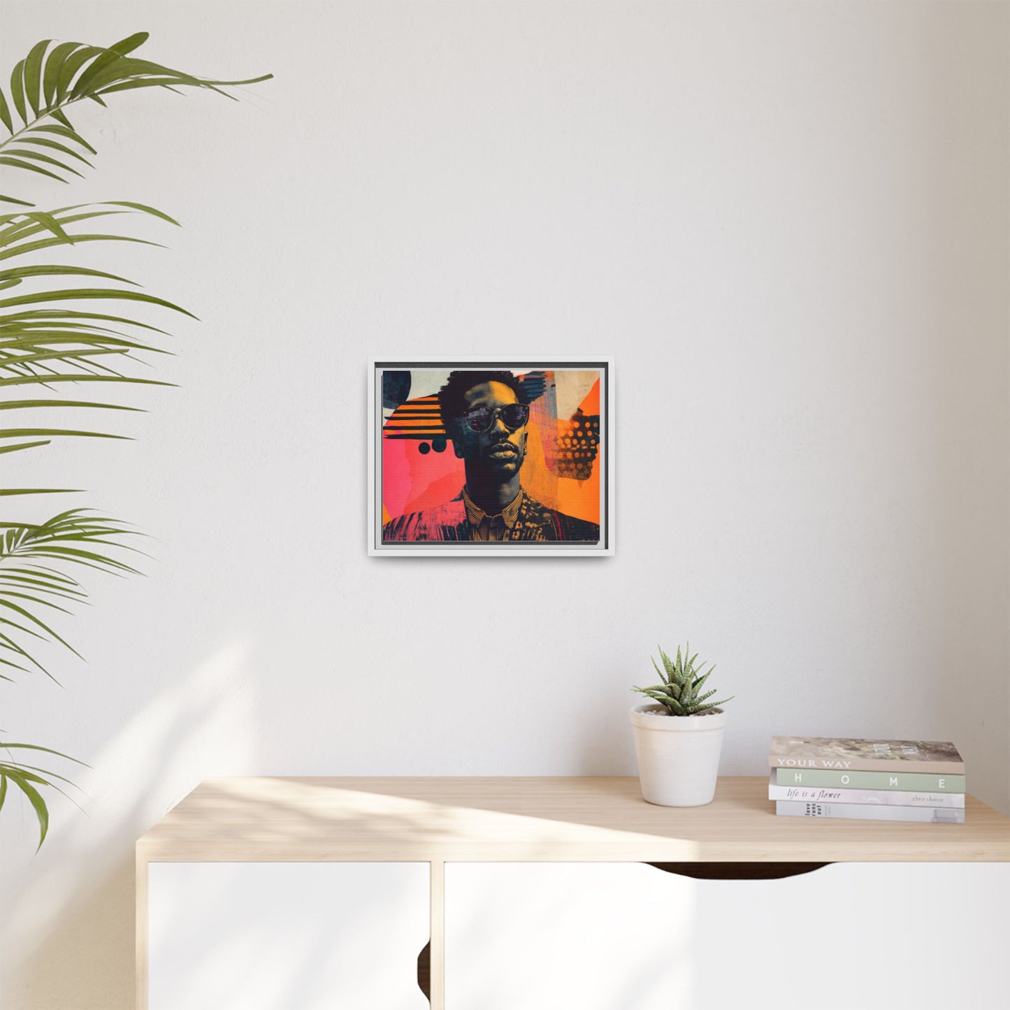 Framed Canvas Print — Jazzy Youth Portrait No. 8