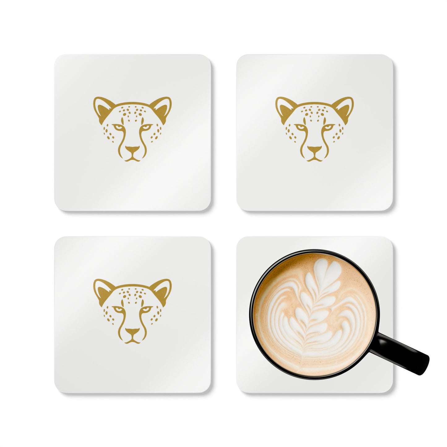 Cork Coaster Set — Cheetah