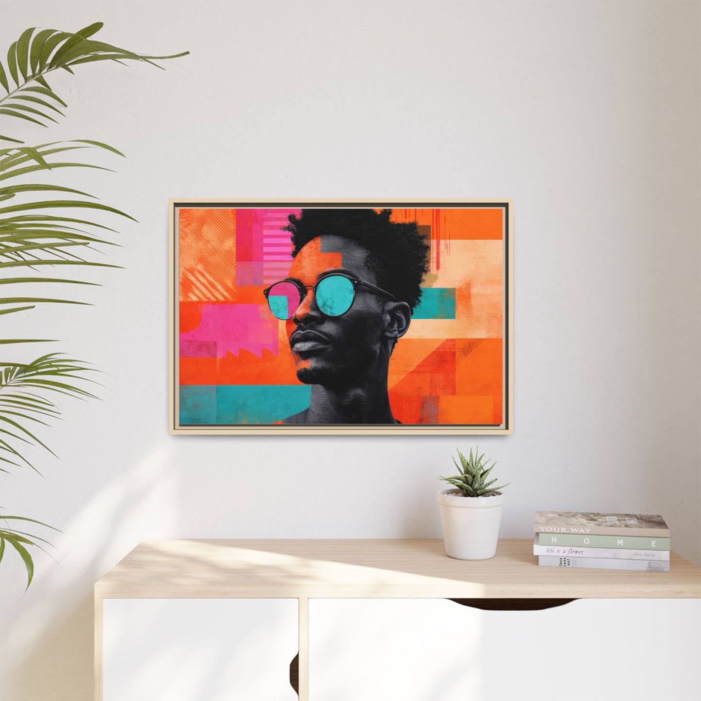 Framed Canvas Print — Jazzy Youth Portrait No. 4