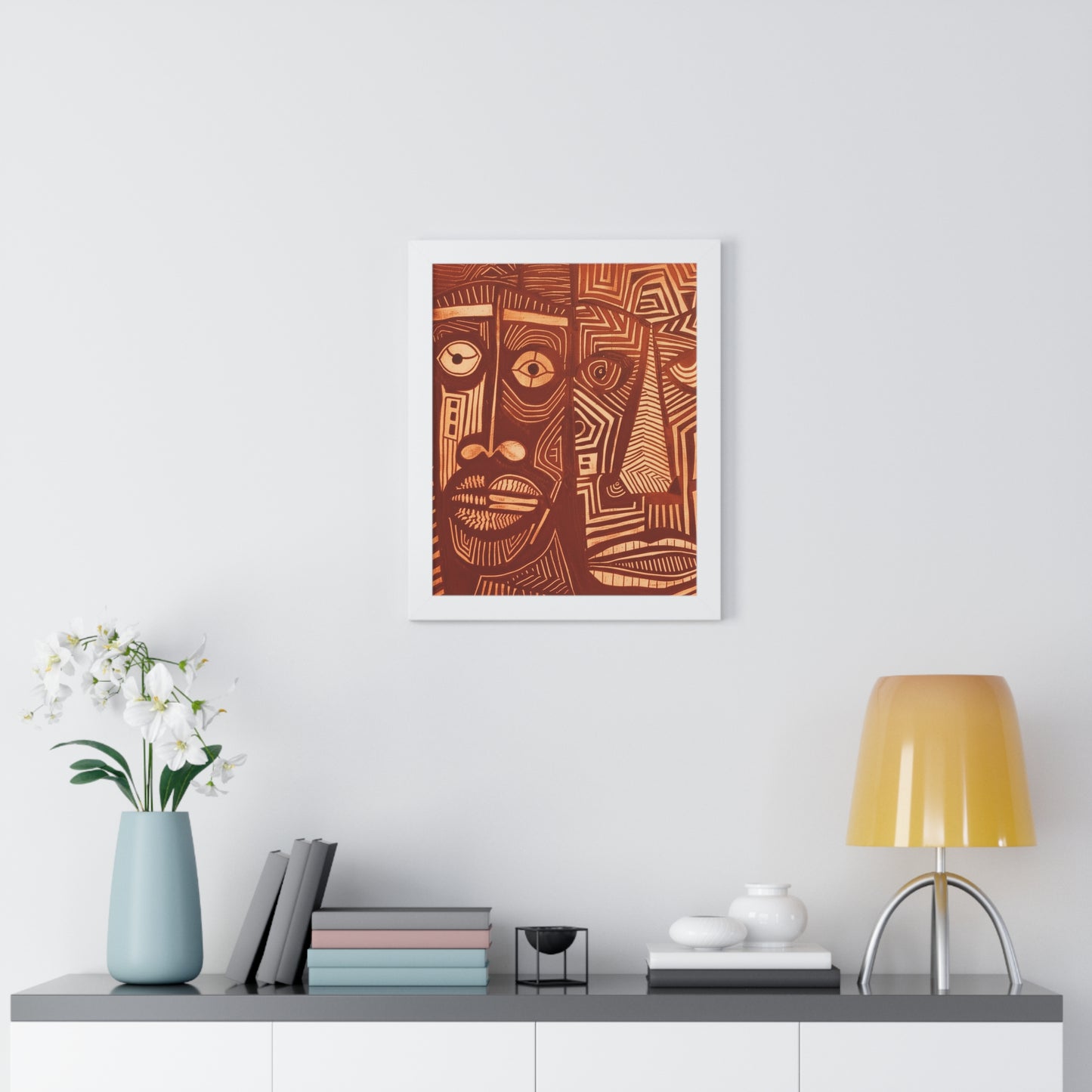 Framed Print — Abstract Faces No. 4