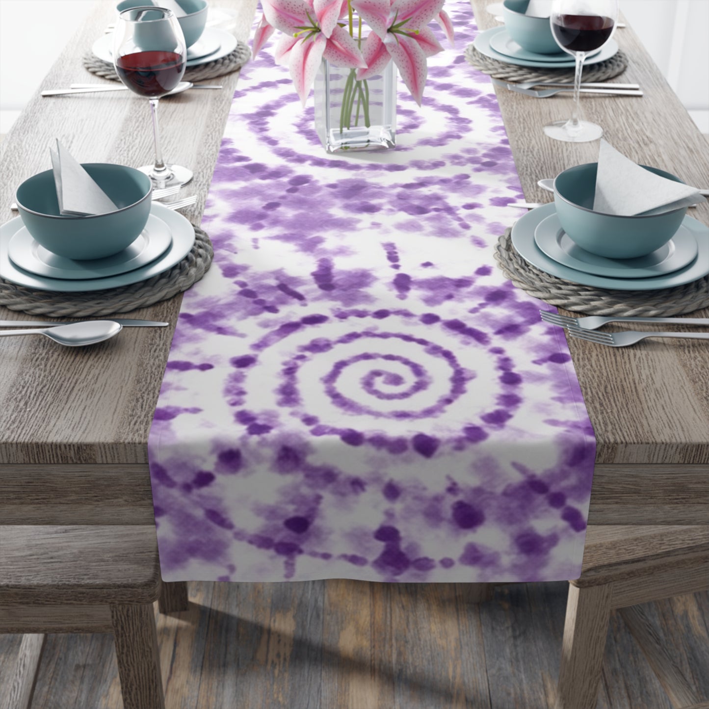 Table Runner — Adire Purple