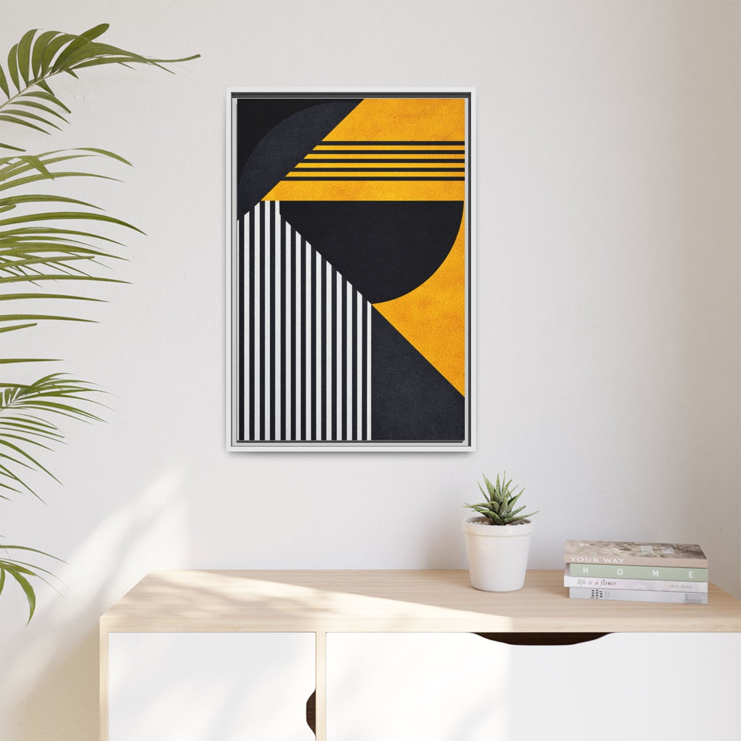 Framed Canvas Print — Afro Modern Geometric No. 1