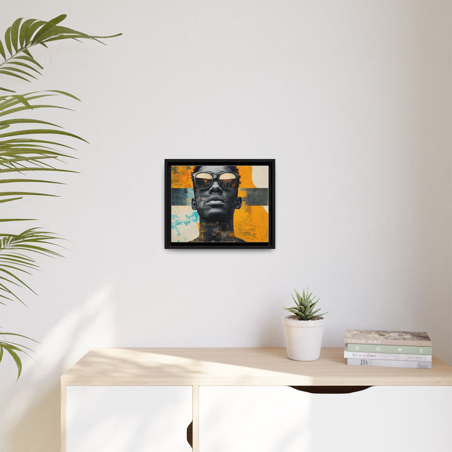 Framed Canvas Print — Jazzy Youth Portrait No. 5