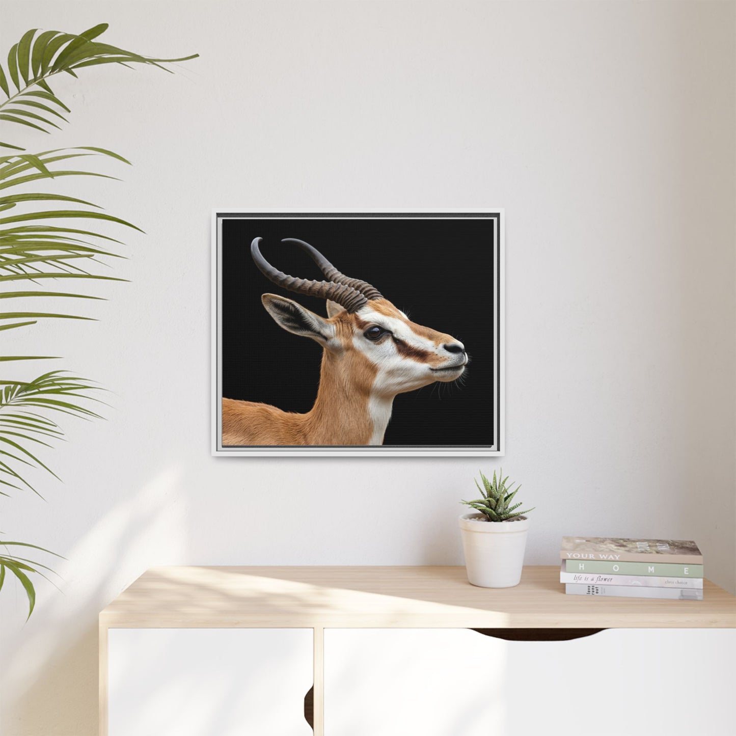 Framed Canvas Print — Afrikan Springbok In Colour