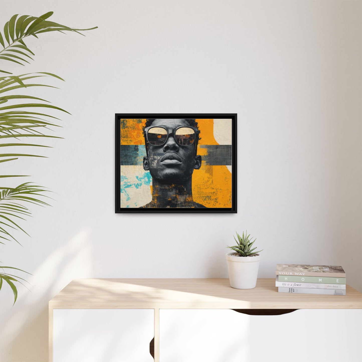 Framed Canvas Print — Jazzy Youth Portrait No. 5