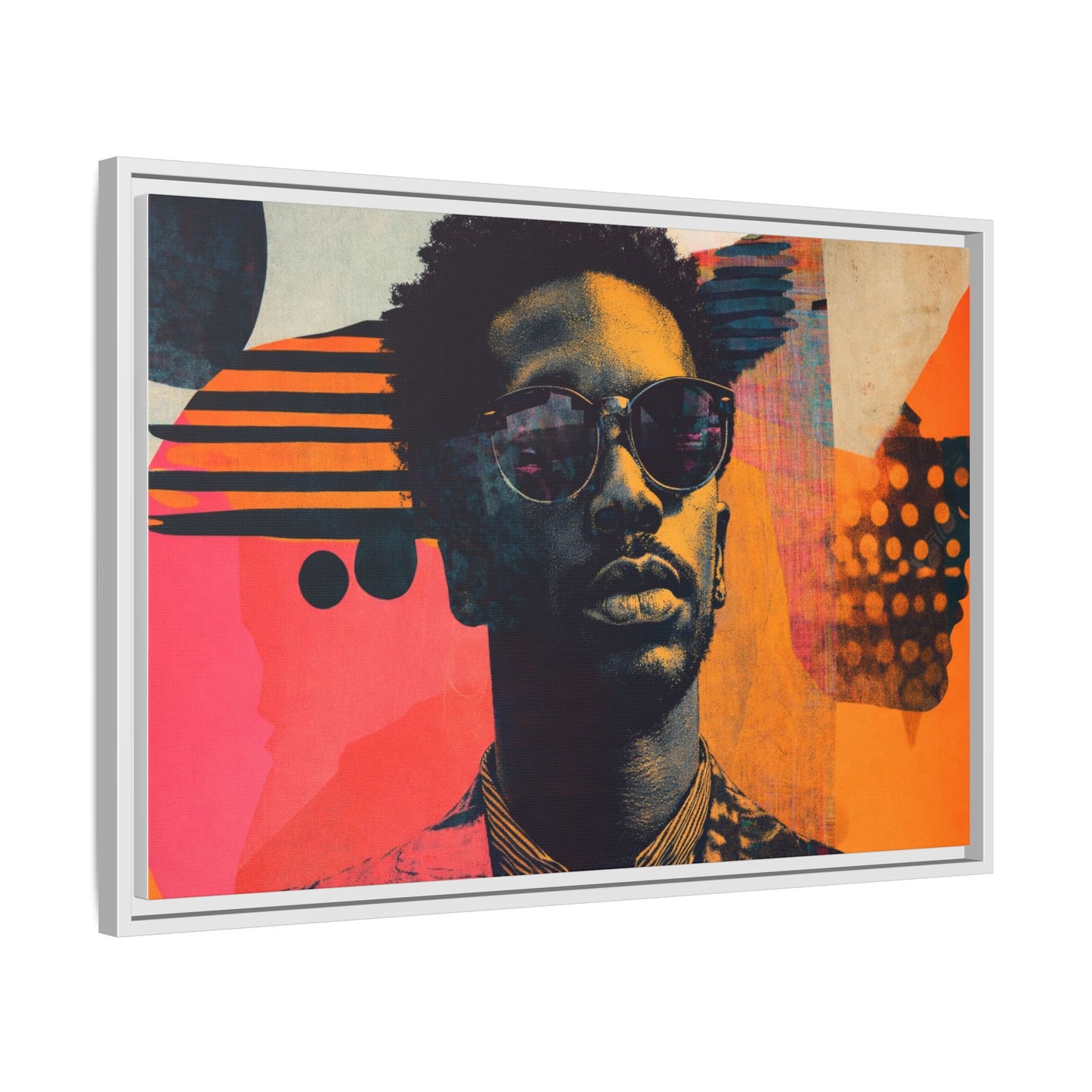 Framed Canvas Print — Jazzy Youth Portrait No. 8