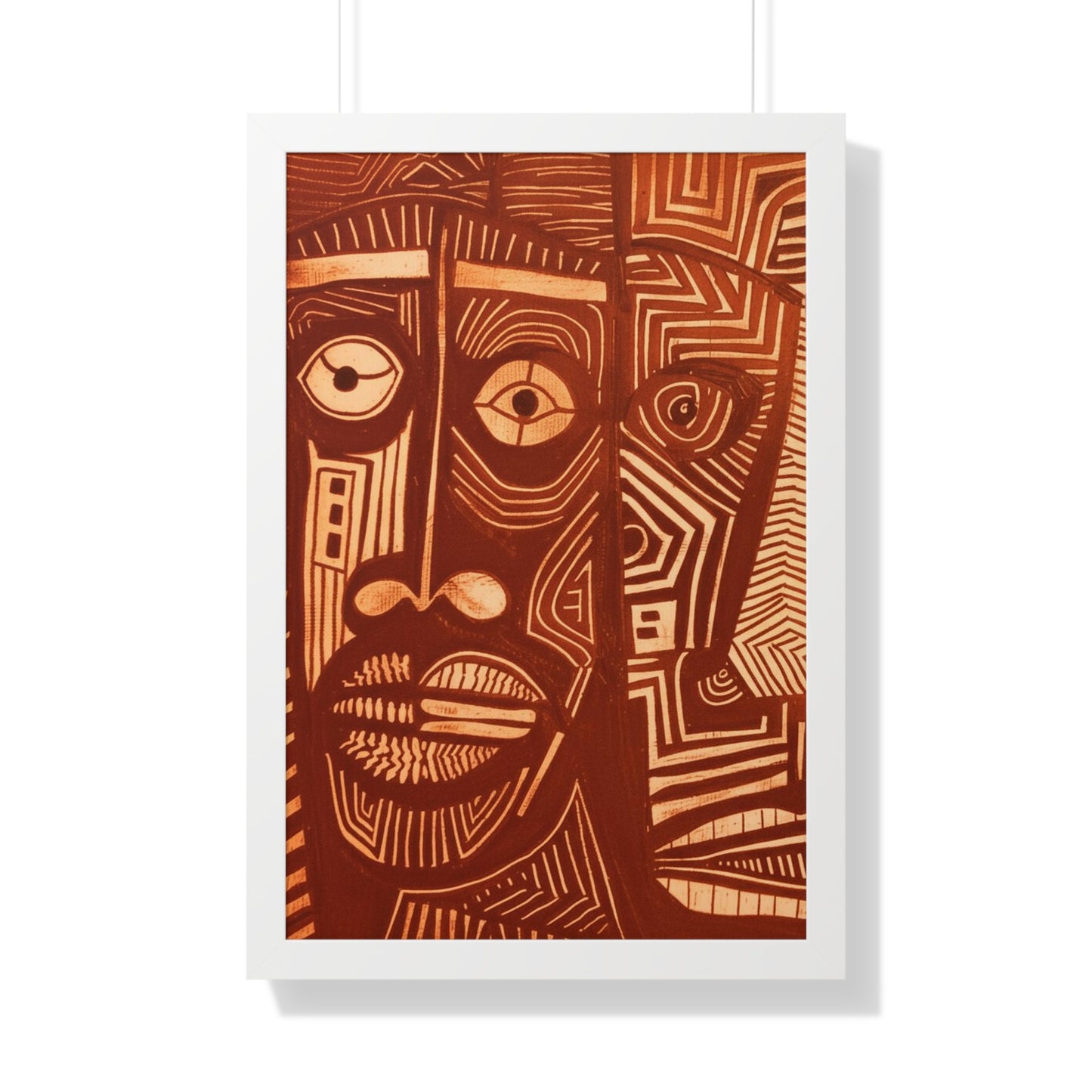 Framed Print — Abstract Faces No. 4