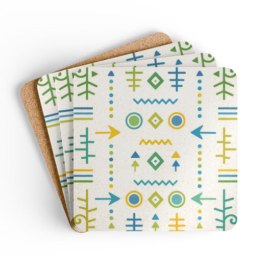 Coaster Set — Afro Teal