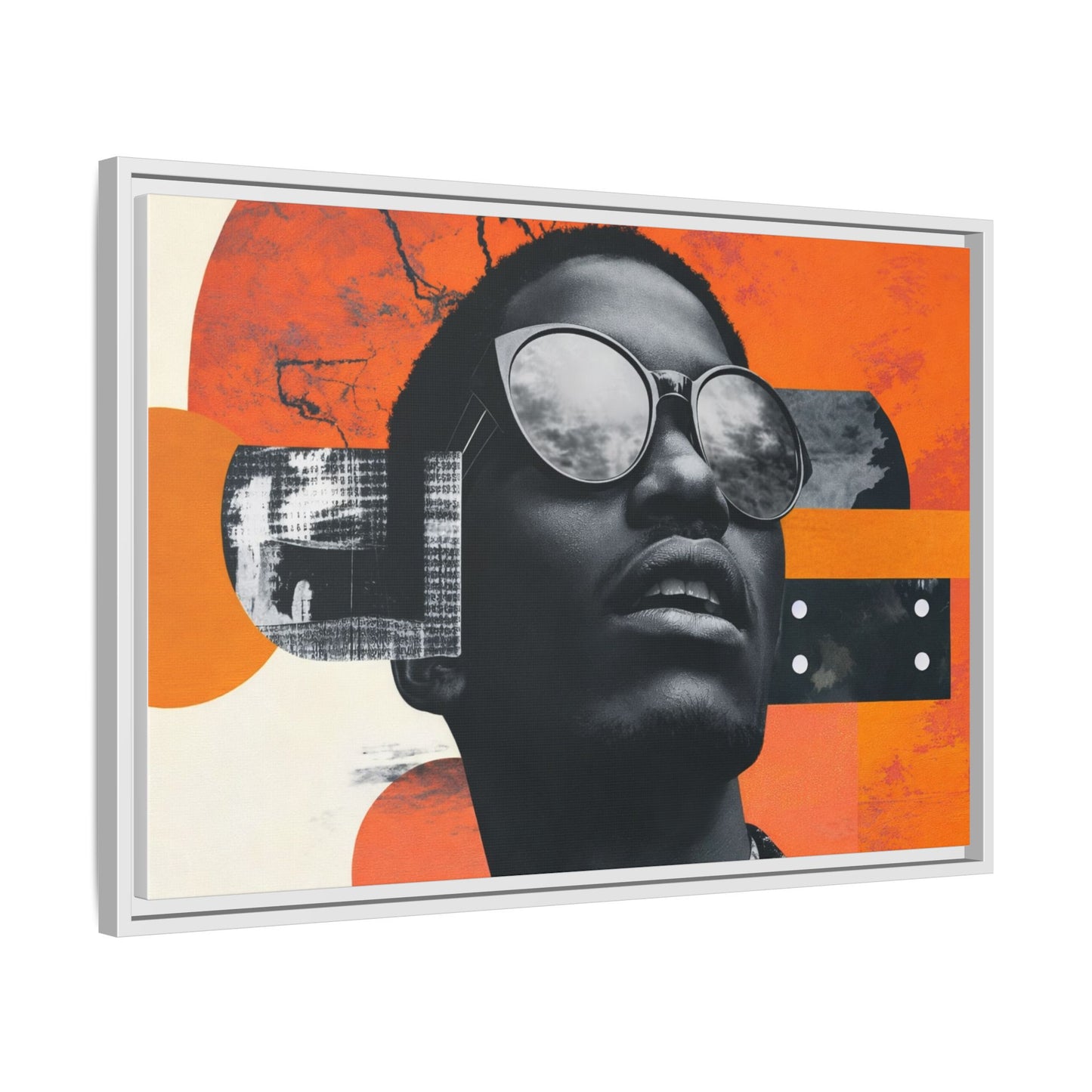 Framed Canvas Print — Jazzy Youth Portrait No. 7