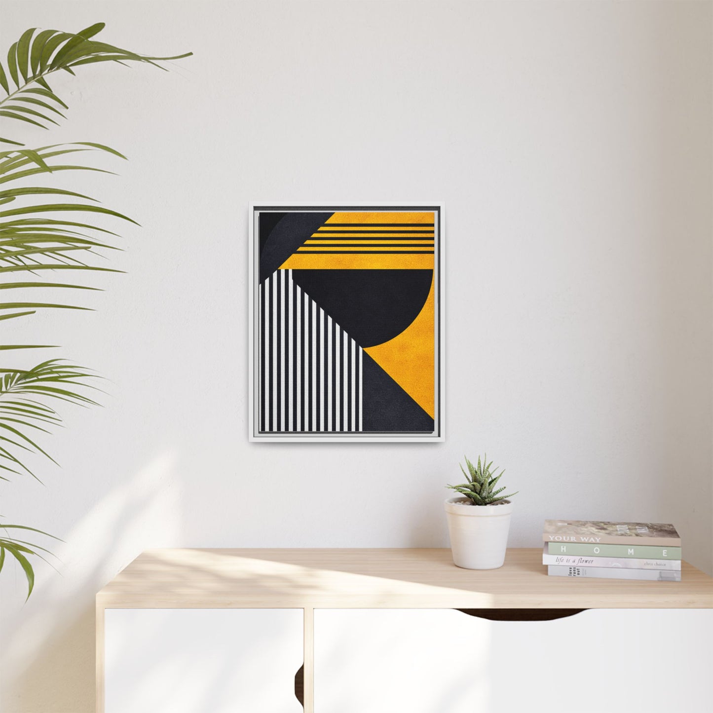 Framed Canvas Print — Afro Modern Geometric No. 1
