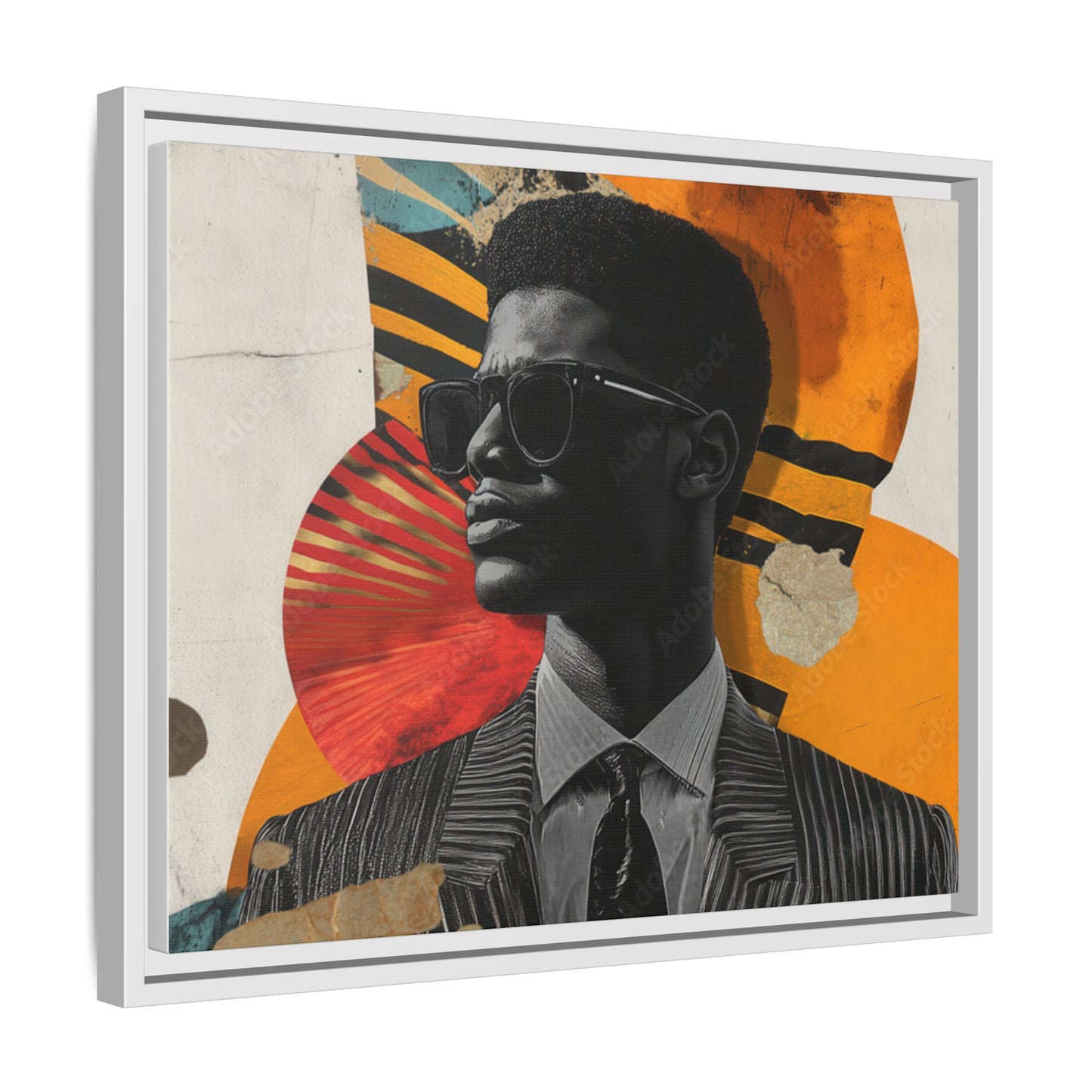 Framed Canvas Print — Jazzy Youth Portrait No. 2