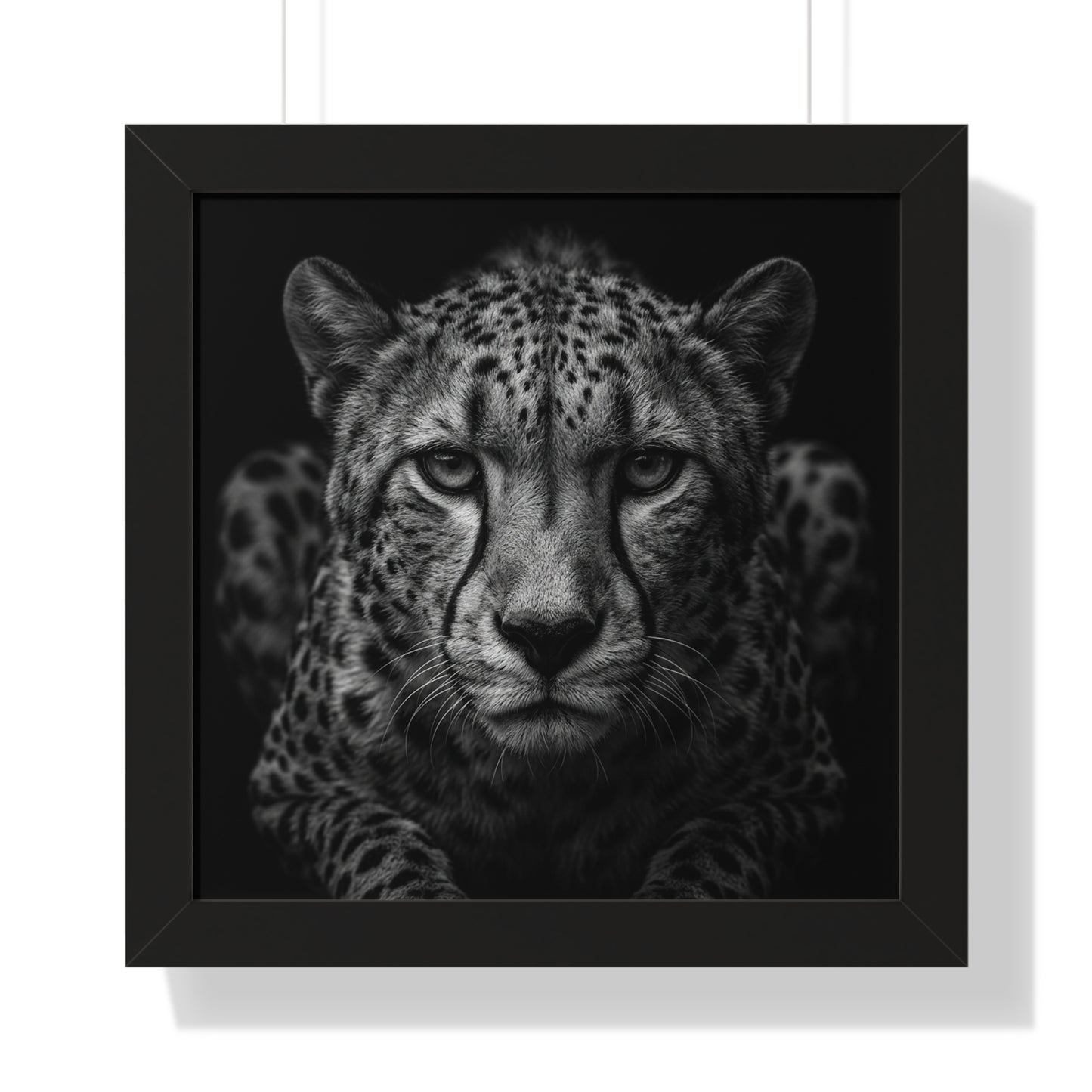 Framed Art Print – Cheetah In Black