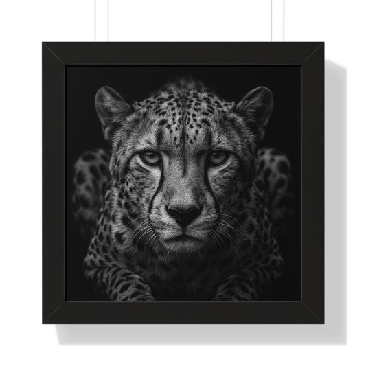 Framed Art Print – Cheetah In Black