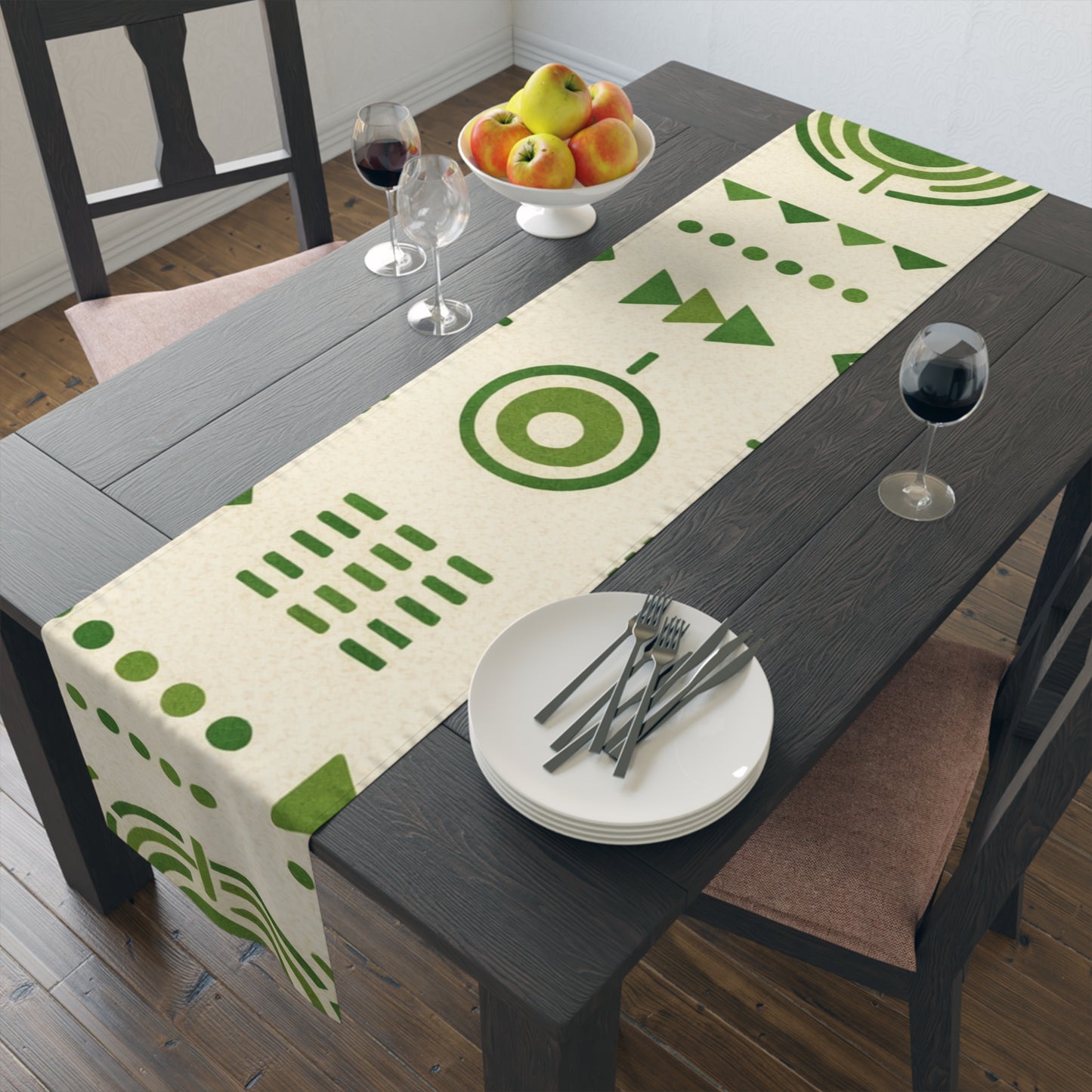 Table Runner — Afro Green