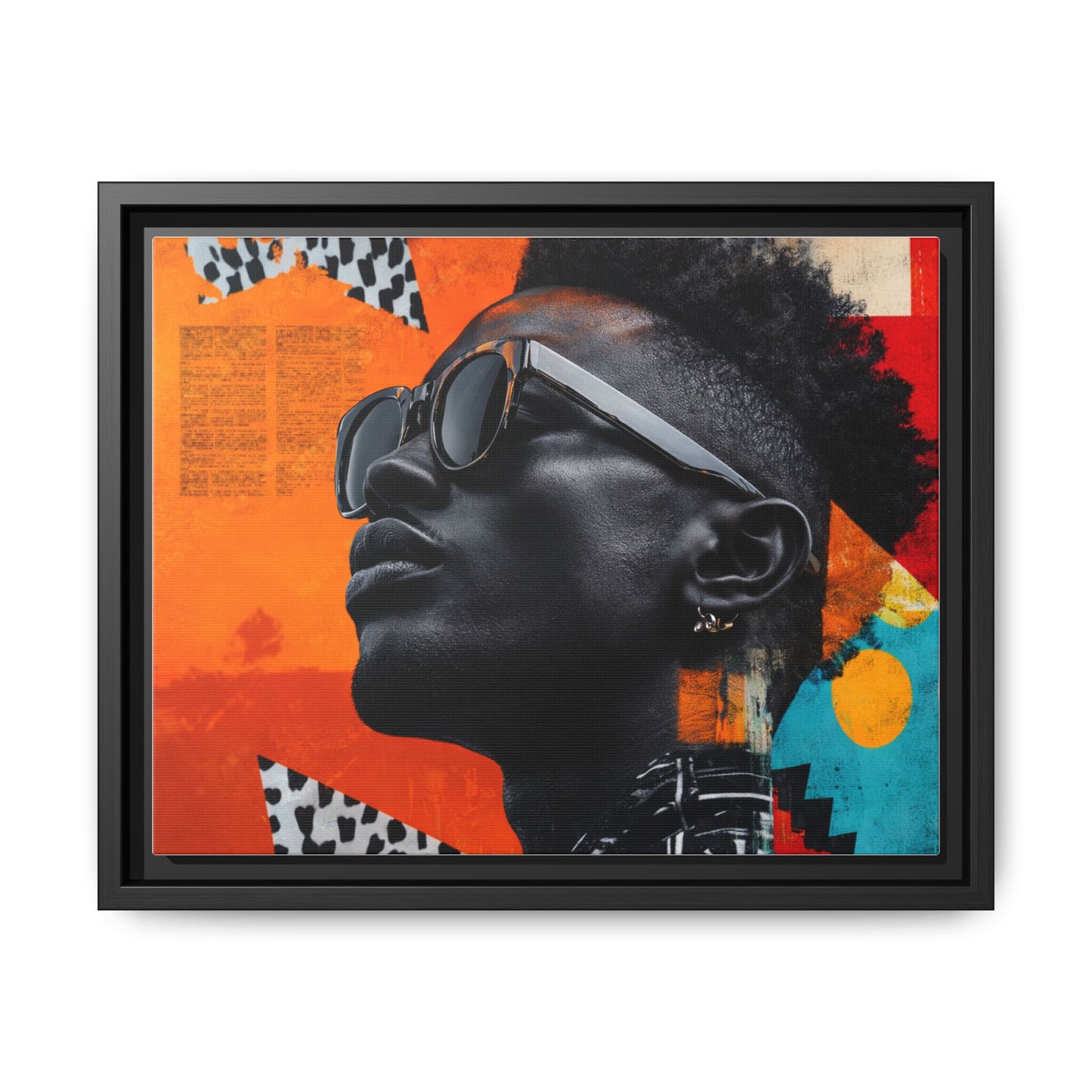 Framed Canvas Print — Jazzy Youth Portrait No. 6