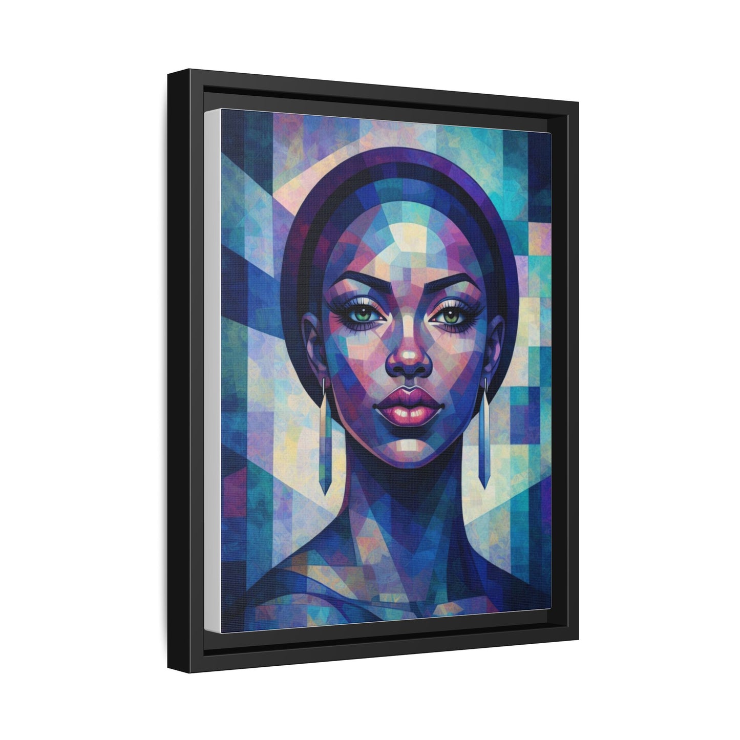 Framed Canvas Print — Blue Beauty 1