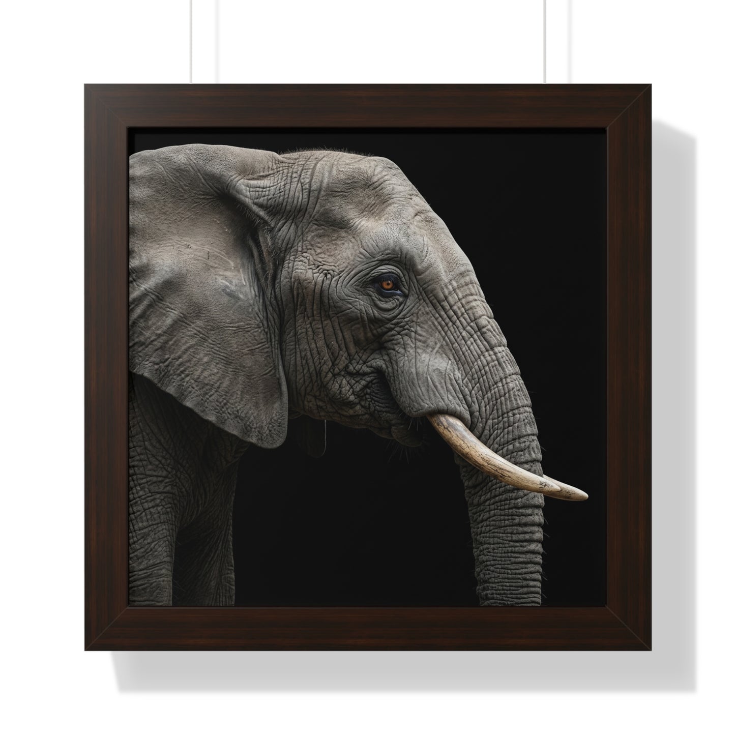 Framed Art Print – Elephant in Colour