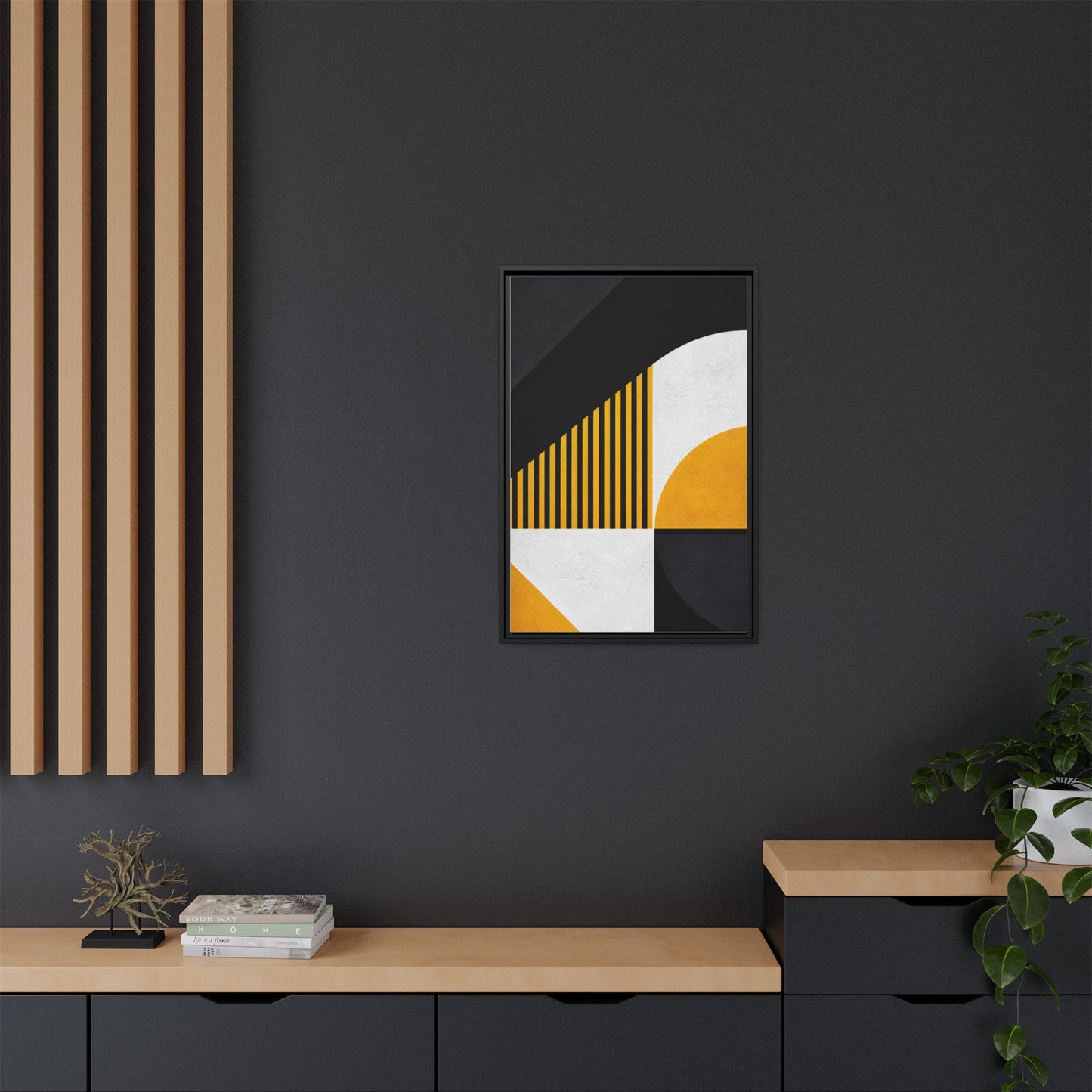 Framed Canvas Print — Afro Modern Geometric No. 4
