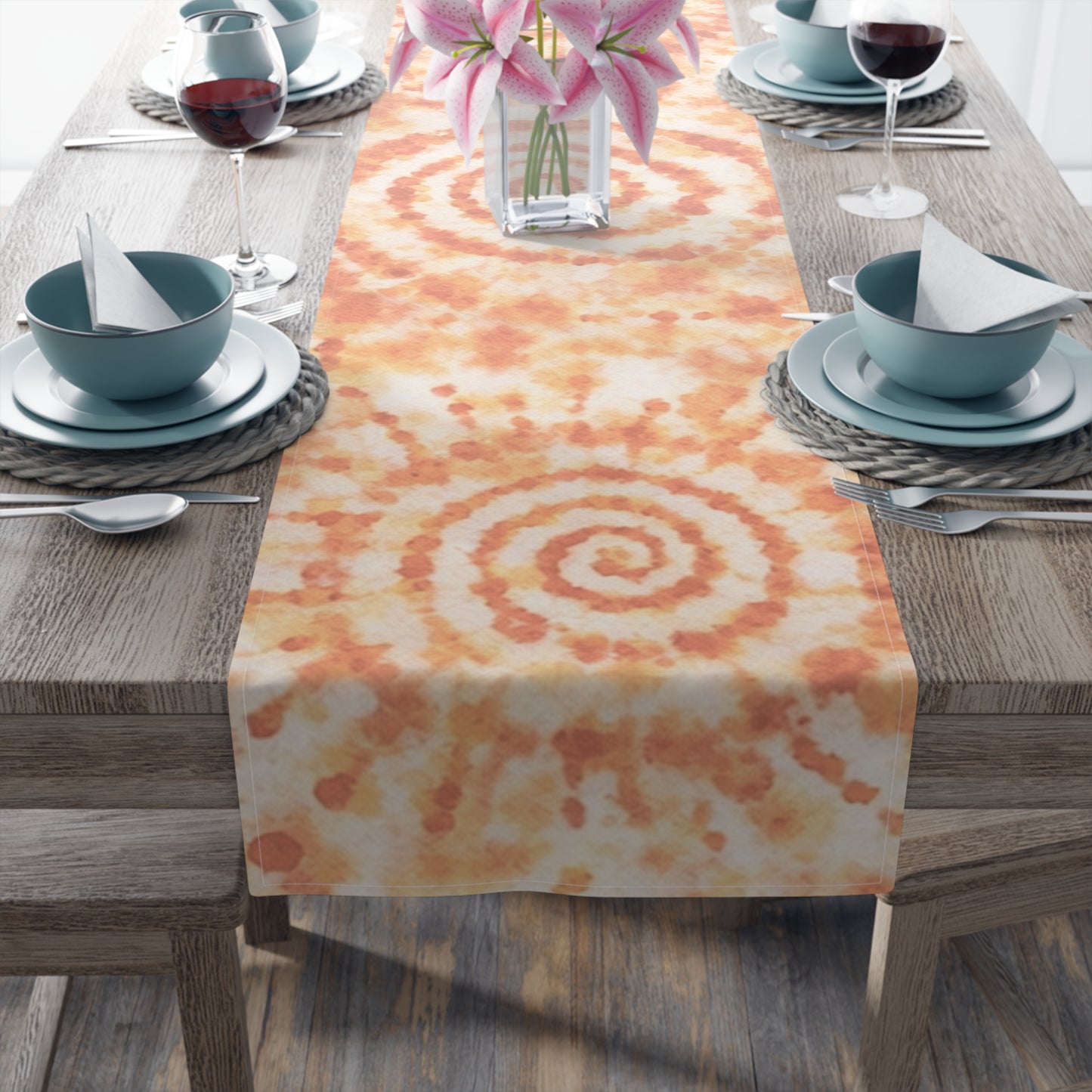 Table Runner — Adire Orange