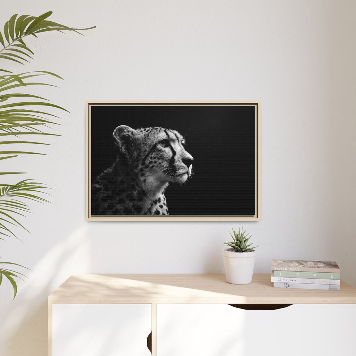 Framed Canvas Print — Cheetah Gaze