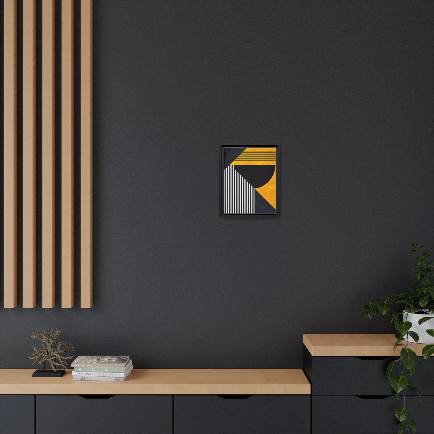 Framed Canvas Print — Afro Modern Geometric No. 1
