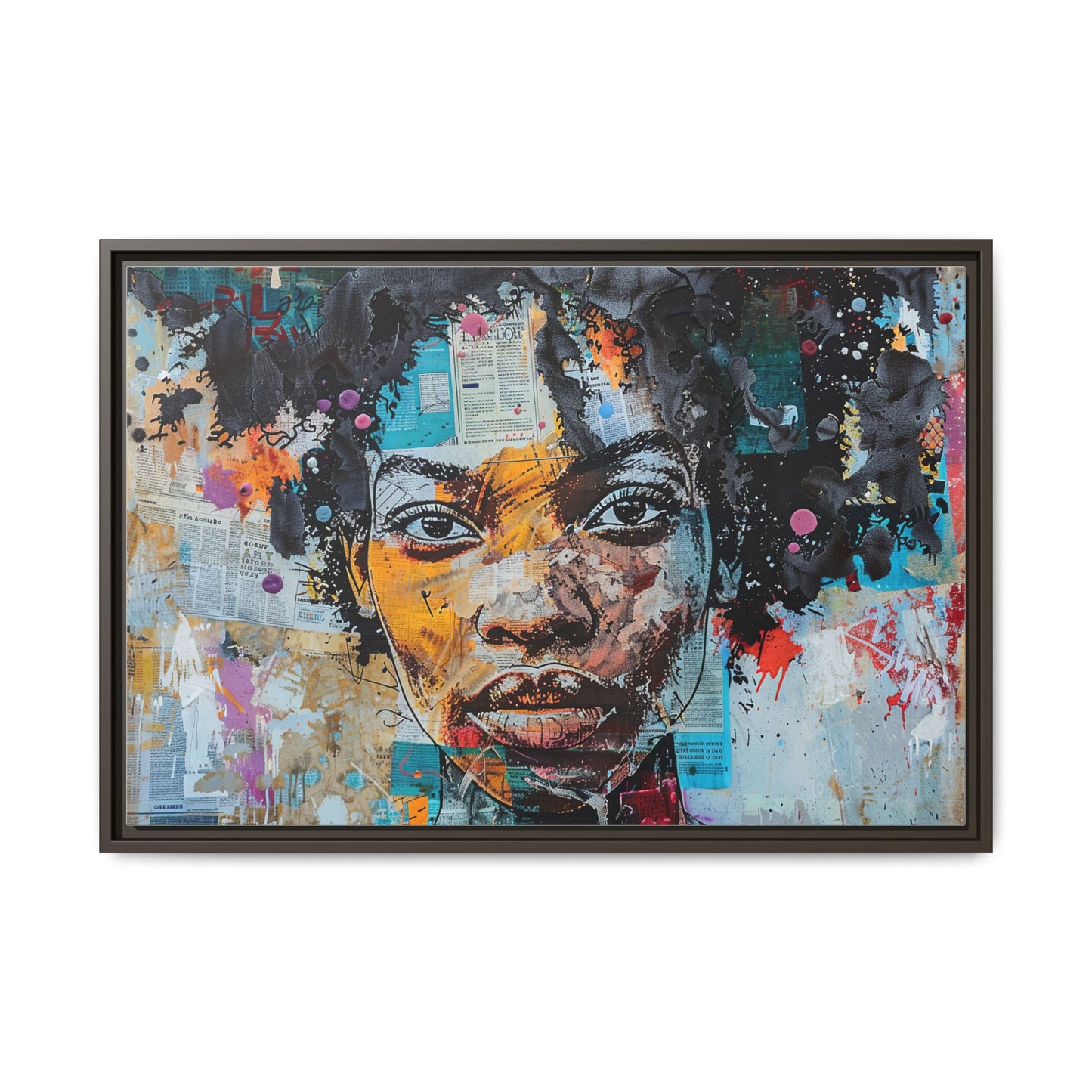 Framed Canvas Print — Paper Looks No. 1